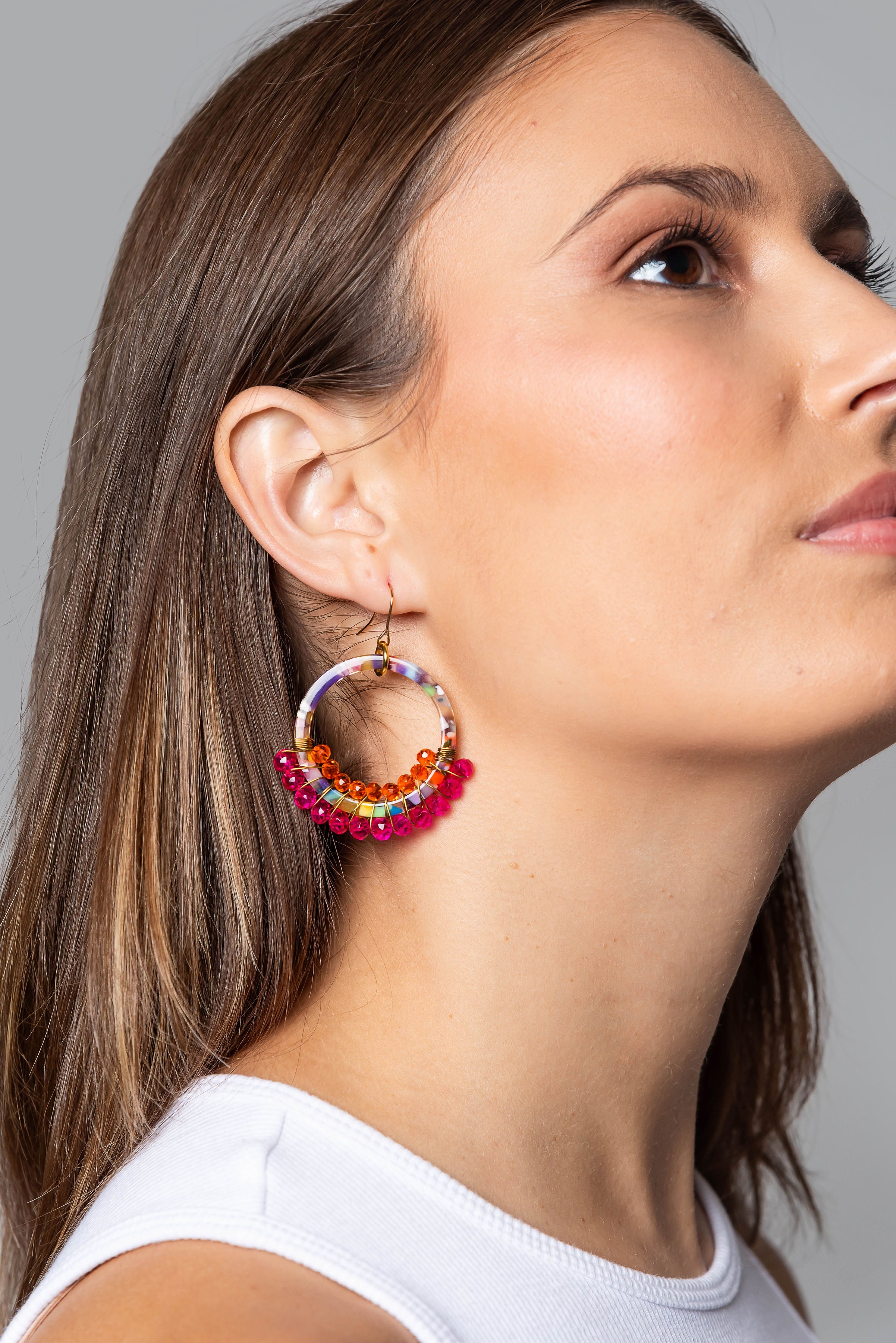 Acrylic Hoop Earrings (Small)
