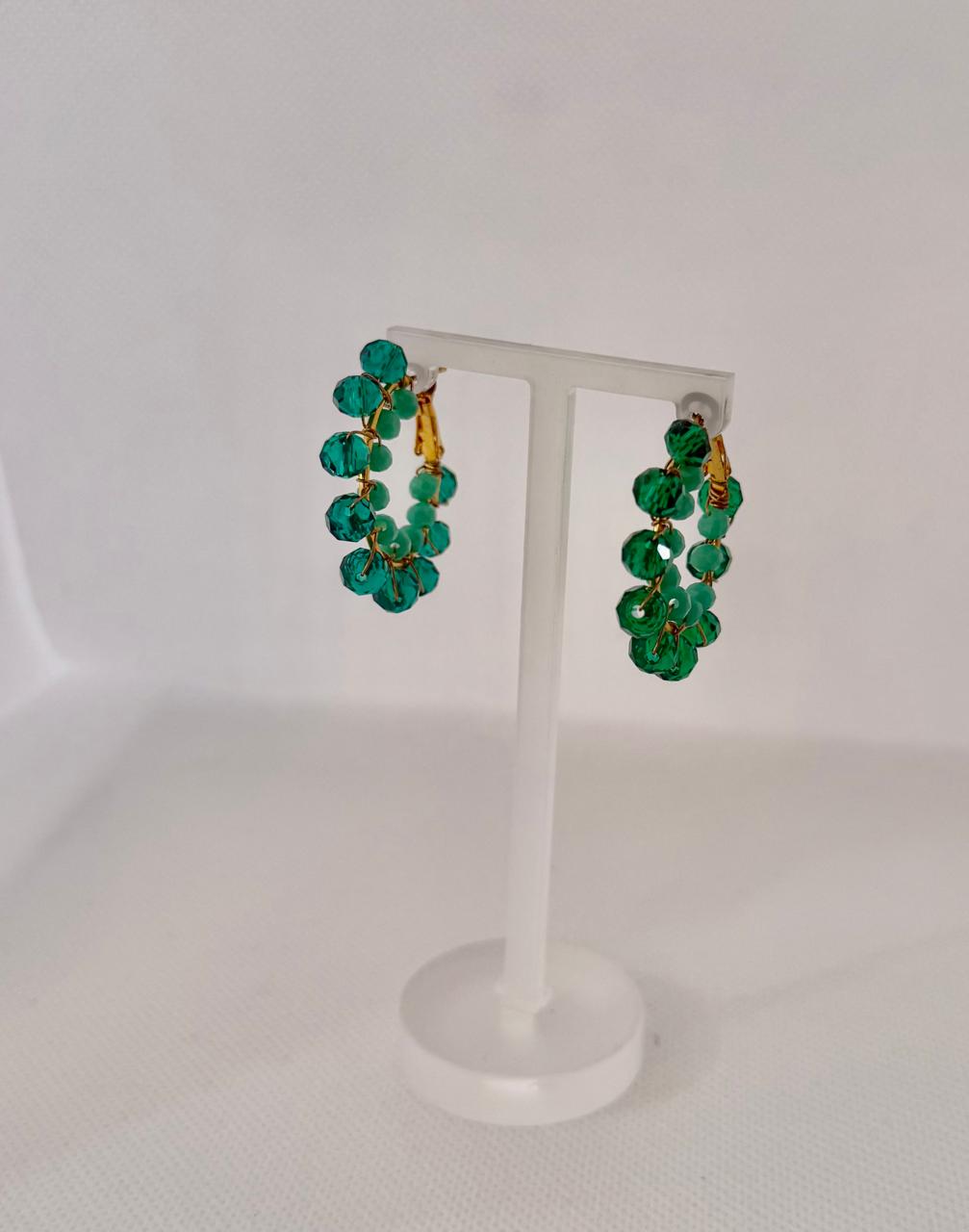 Baby Bomb Beaded Hoops (medium)