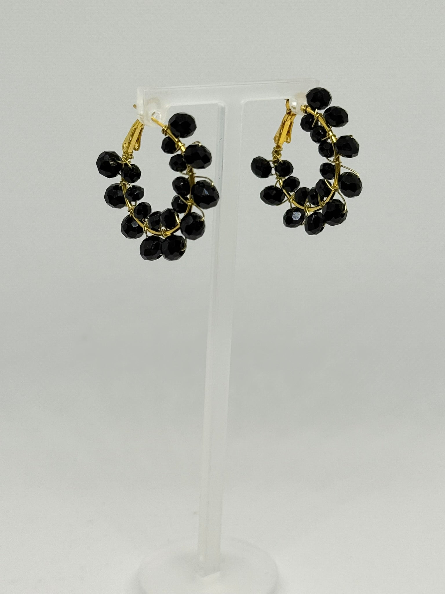 Baby Bomb Beaded Hoops (medium)