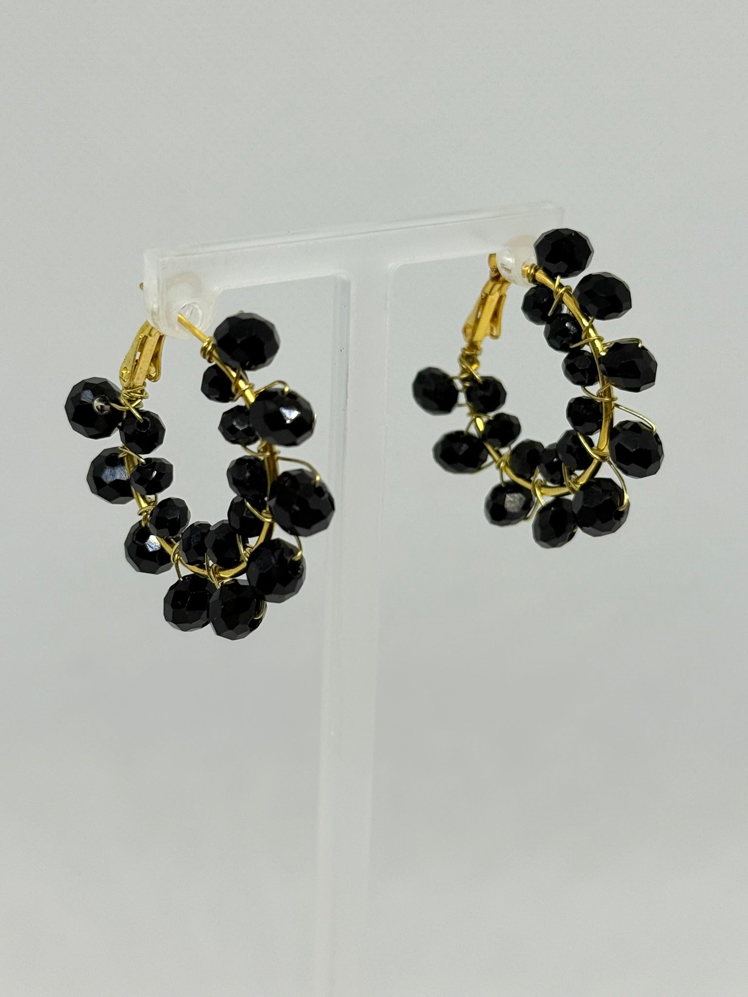Baby Bomb Beaded Hoops (medium)