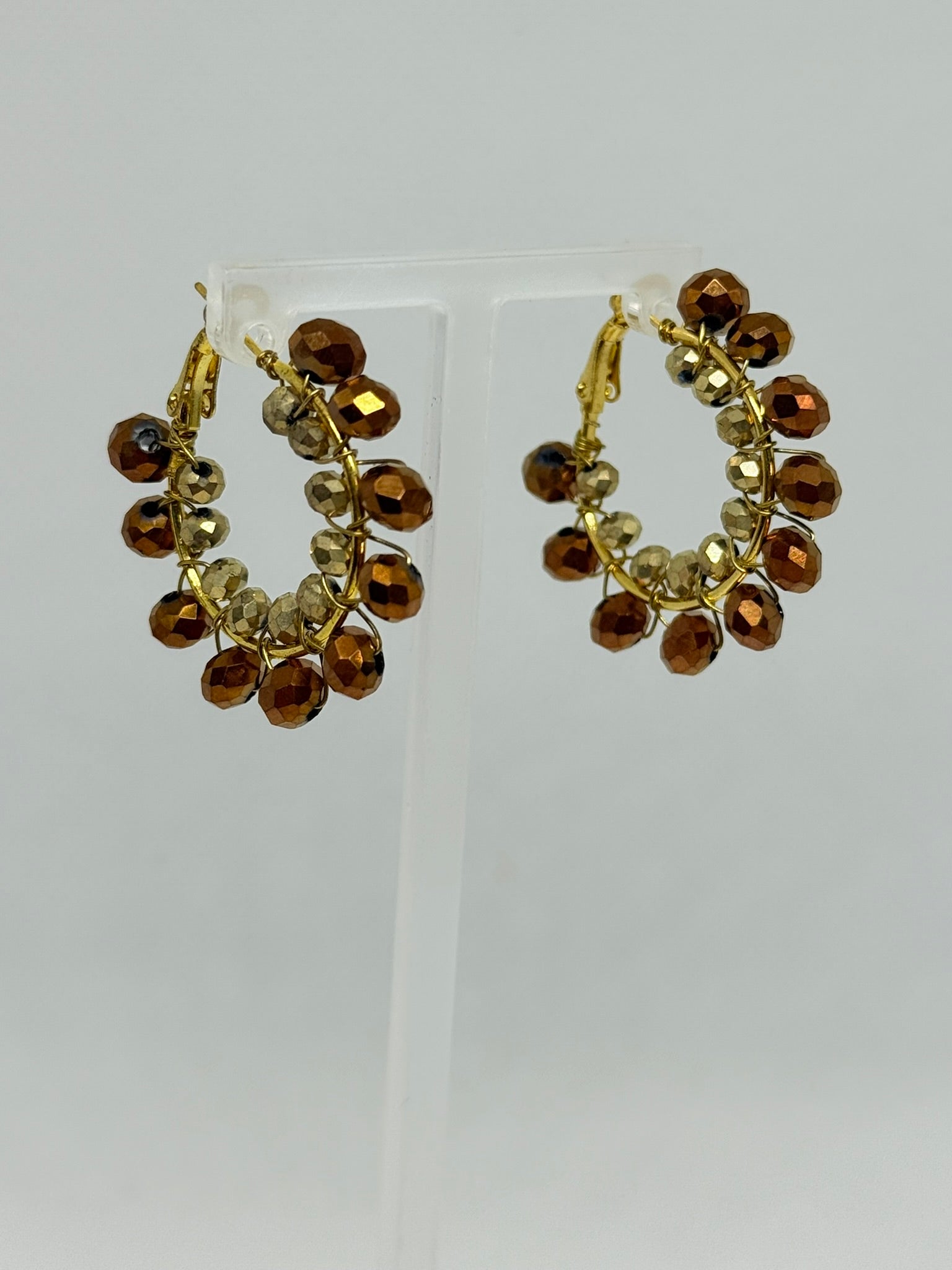 Baby Bomb Beaded Hoops (medium)