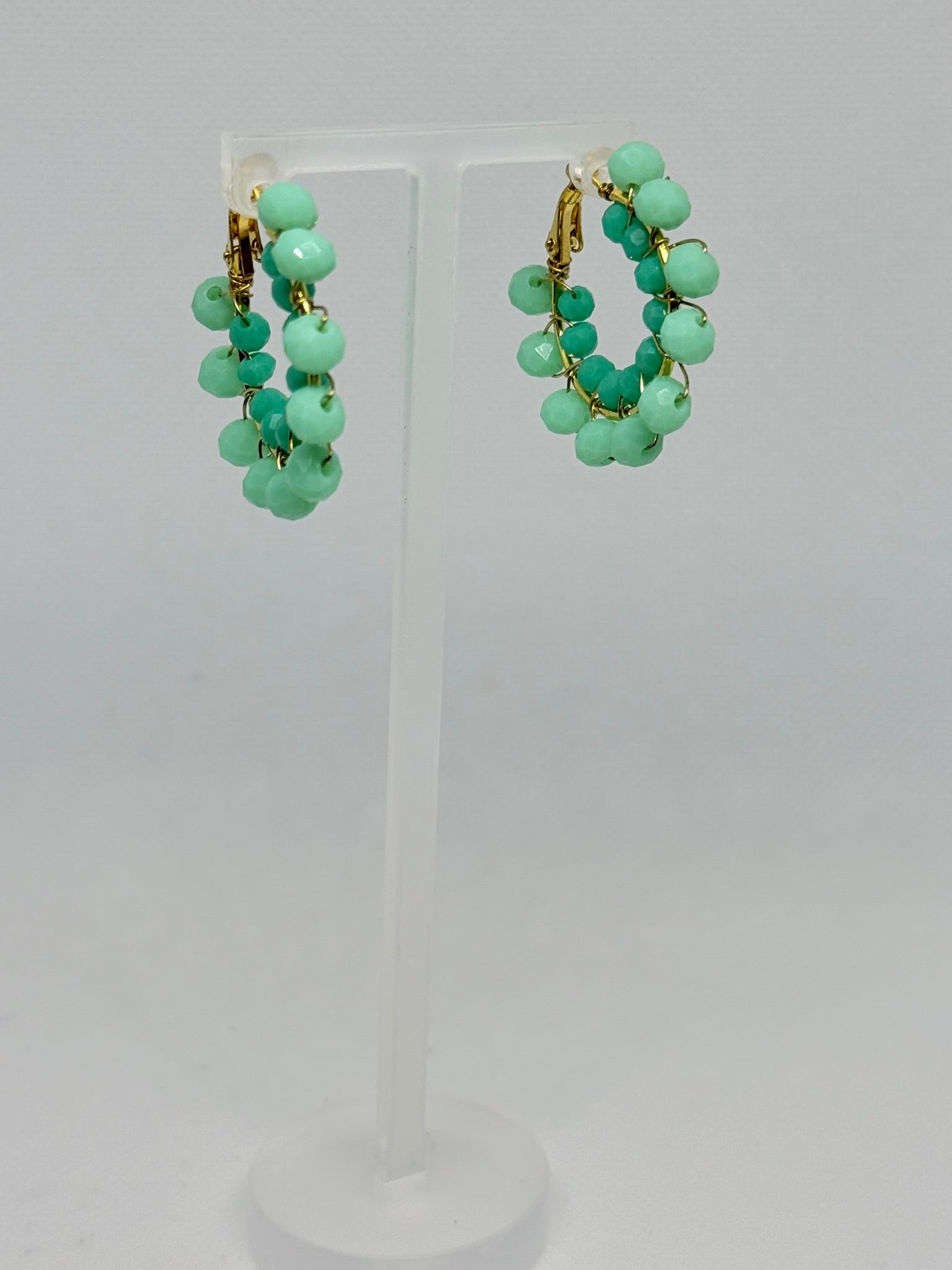 Baby Bomb Beaded Hoops (medium)