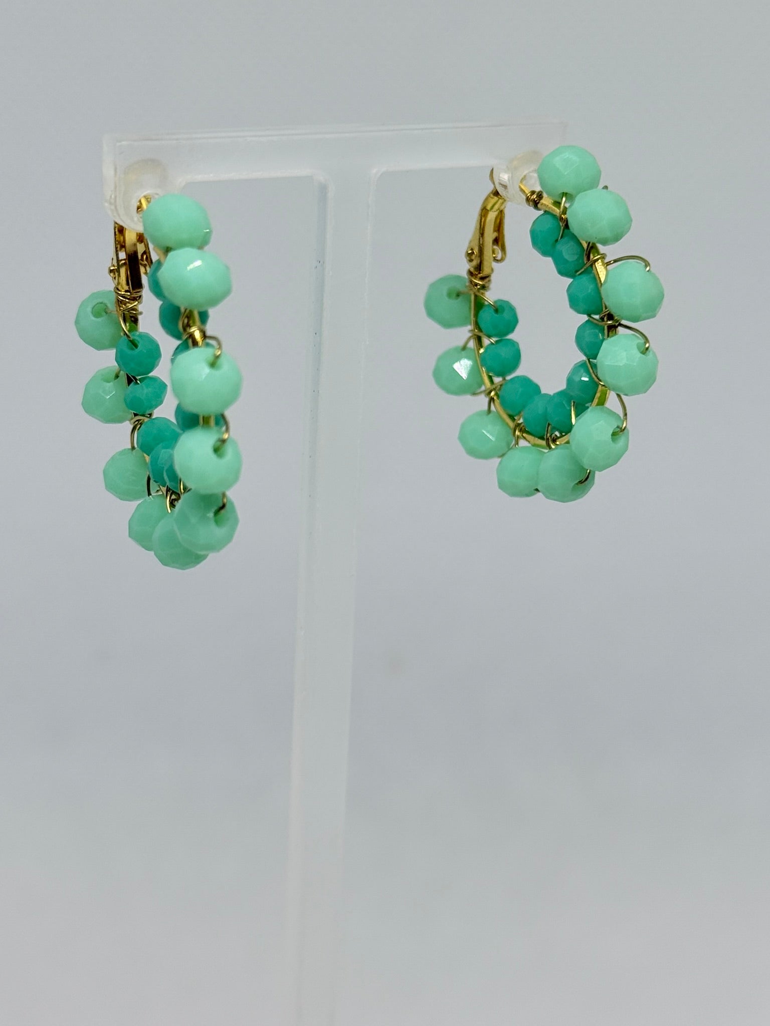 Baby Bomb Beaded Hoops (medium)