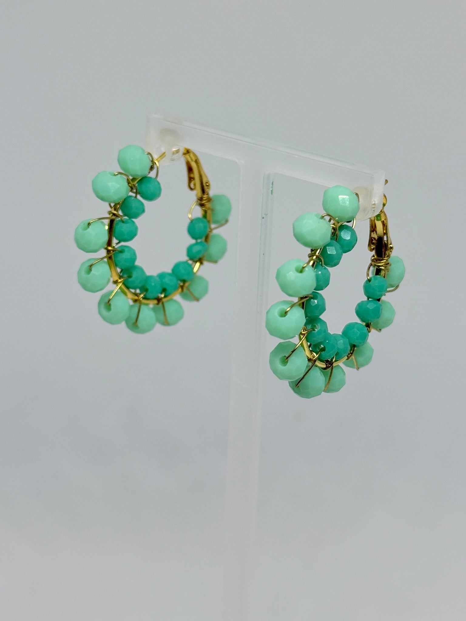 Baby Bomb Beaded Hoops (medium)
