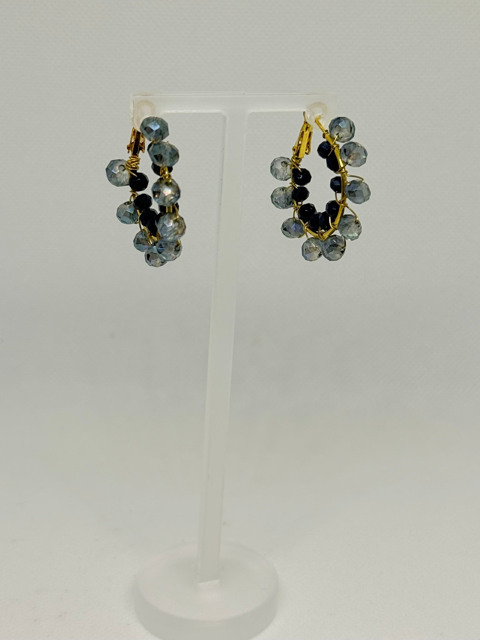 Baby Bomb Beaded Hoops (medium)
