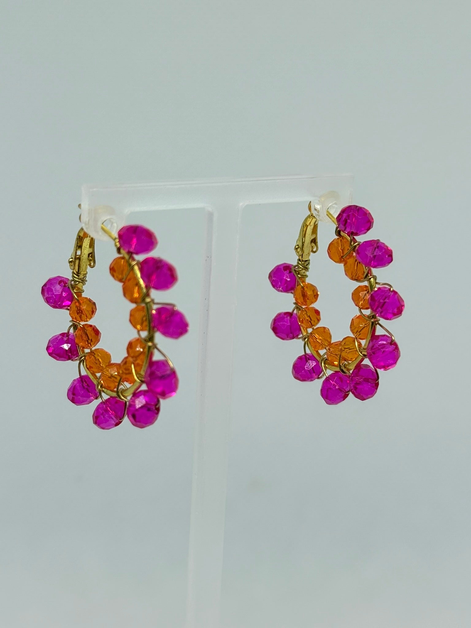 Baby Bomb Beaded Hoops (medium)