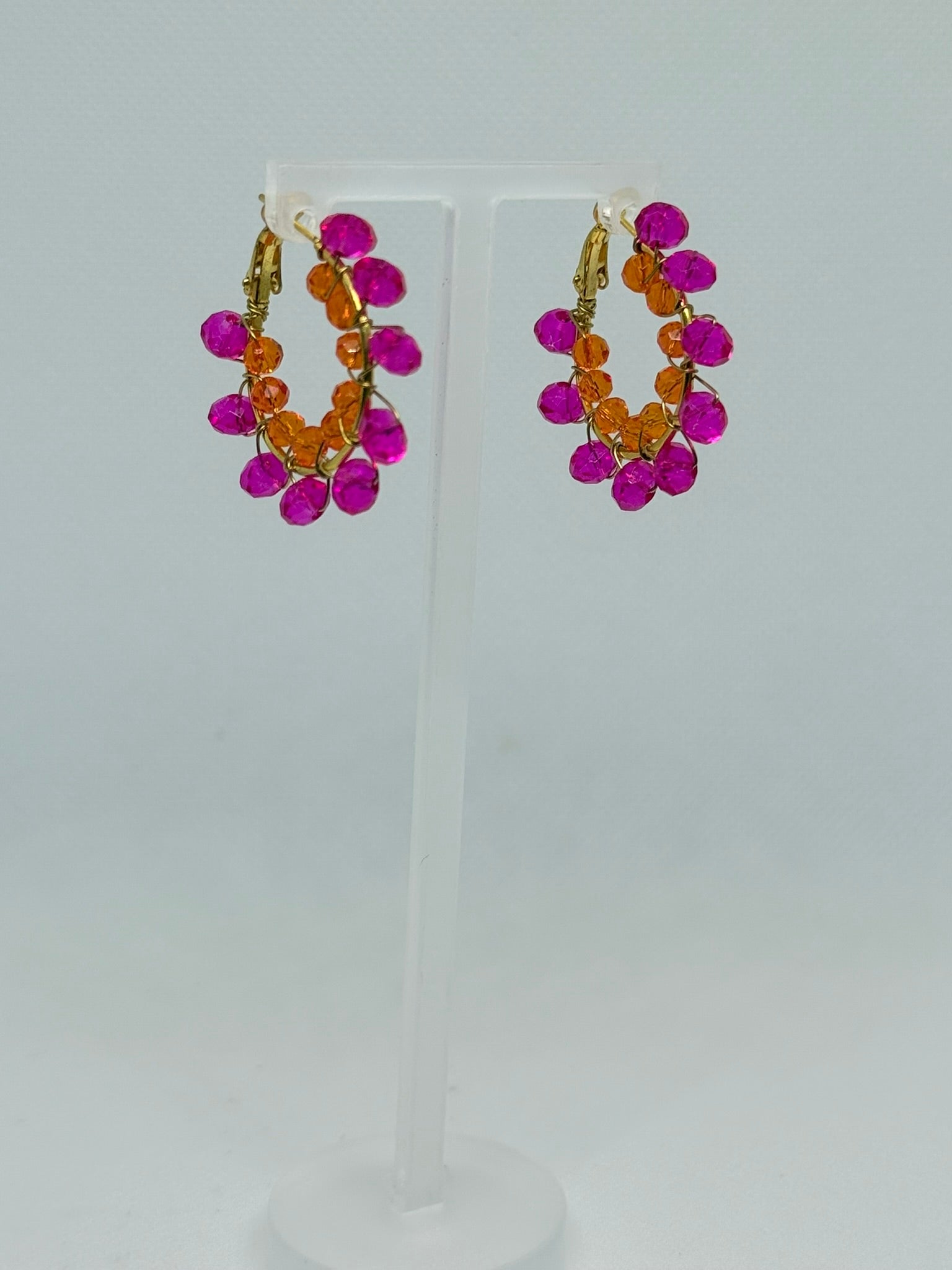 Baby Bomb Beaded Hoops (medium)