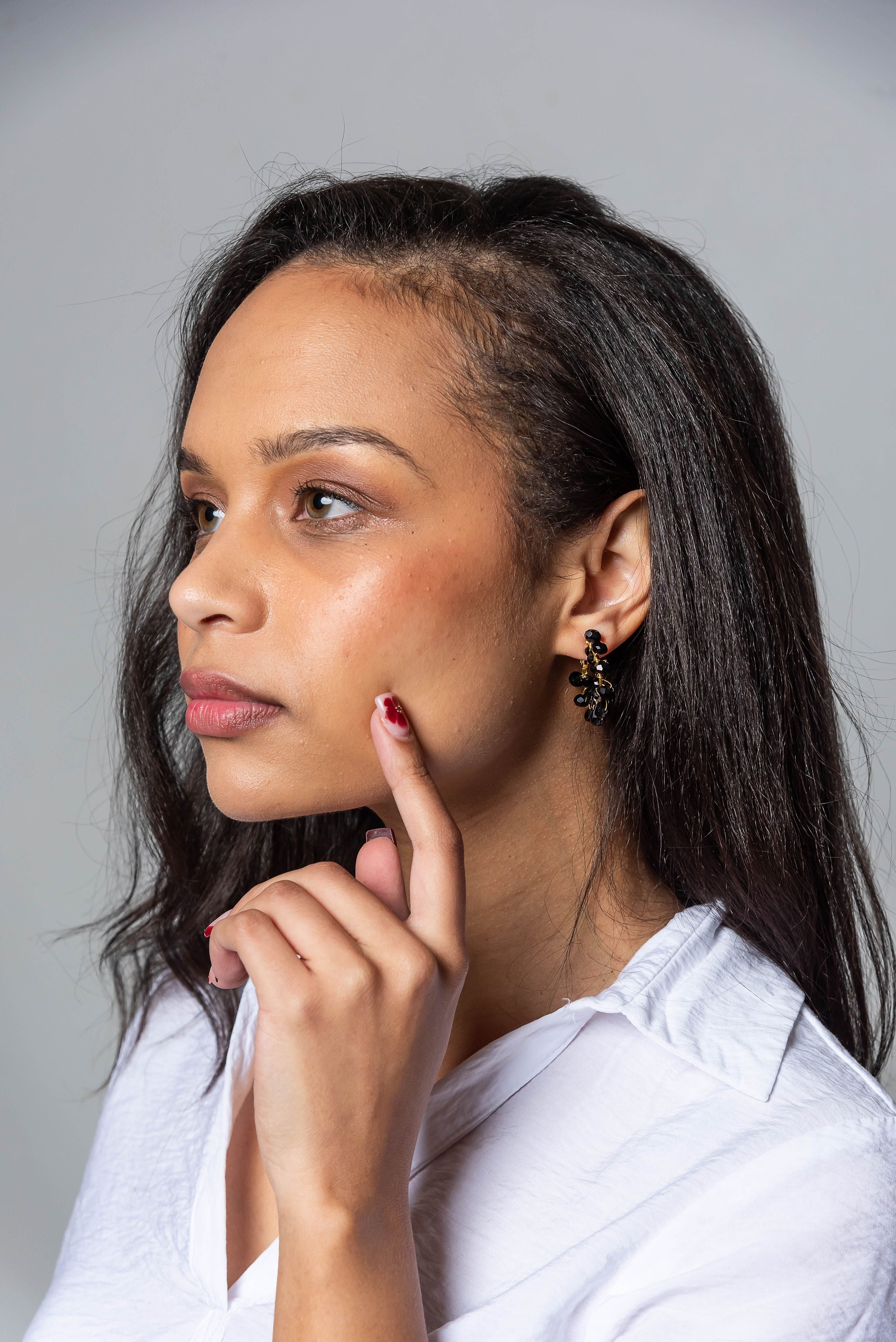 Baby Bomb Beaded Hoops (medium)
