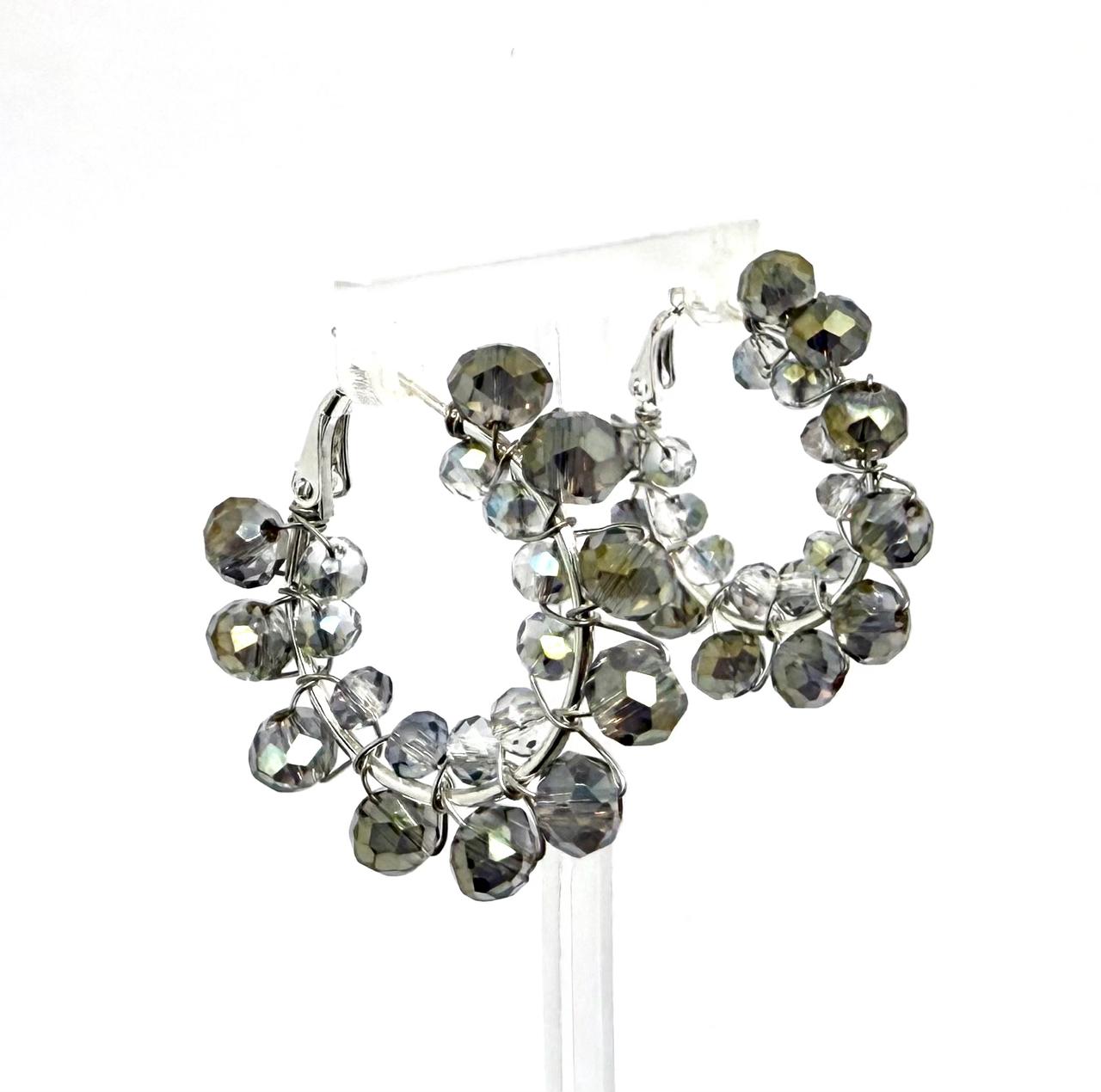 Baby Bomb Beaded Hoops (medium)