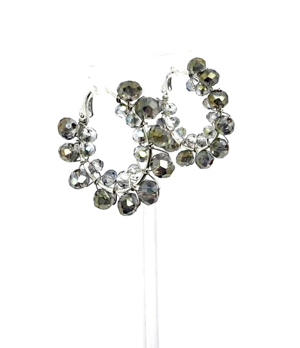 Baby Bomb Beaded Hoops (medium)
