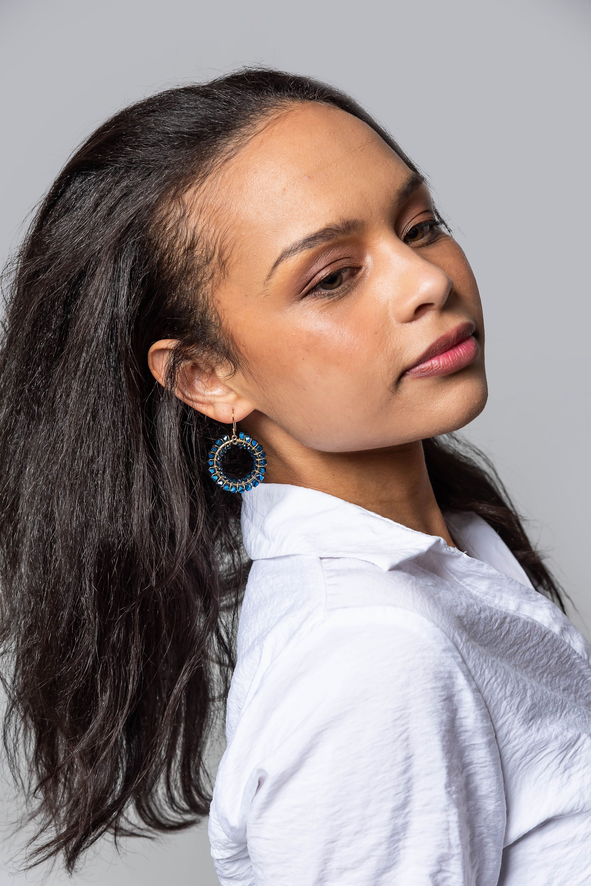 Crystal Circle Earrings