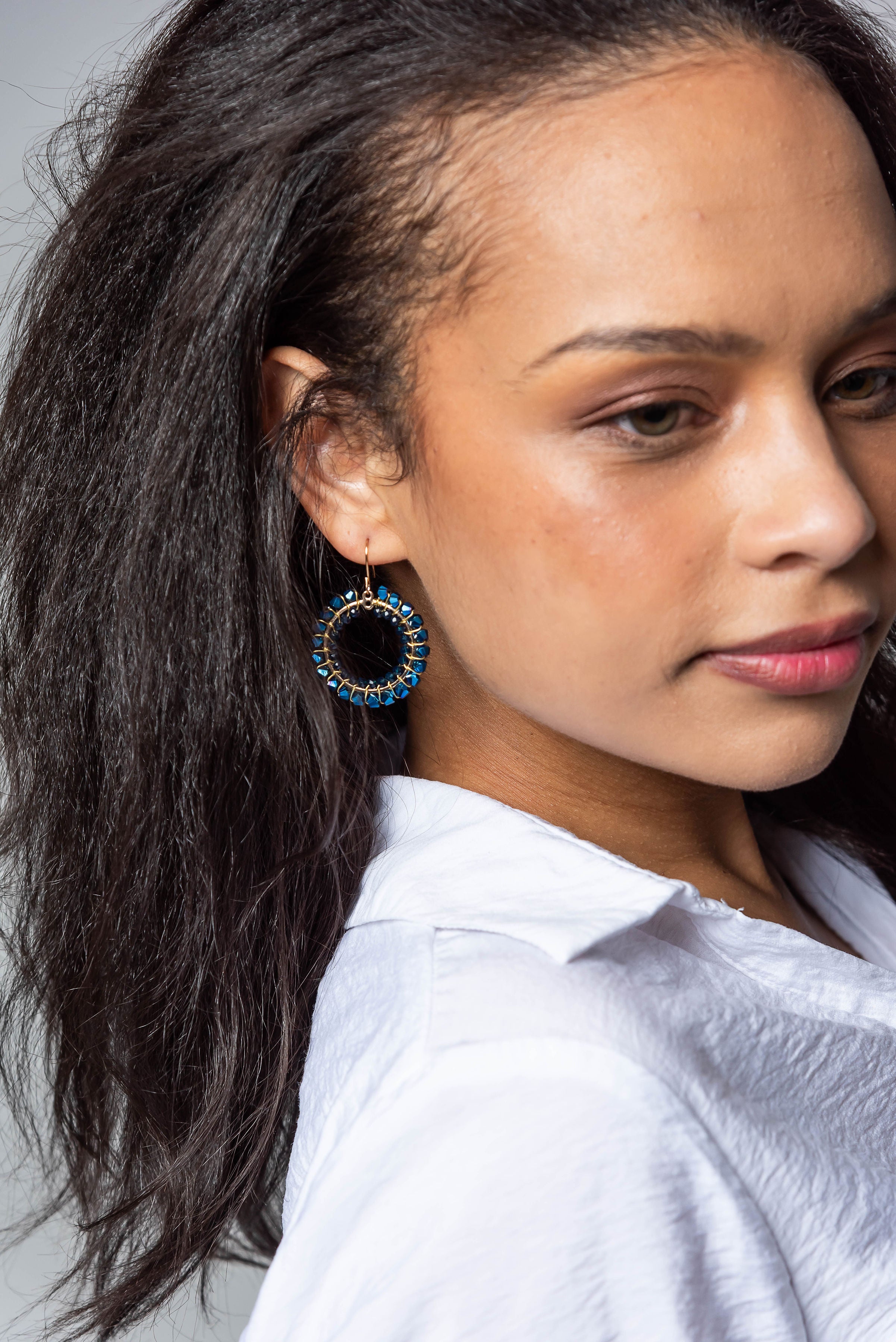 Crystal Circle Earrings