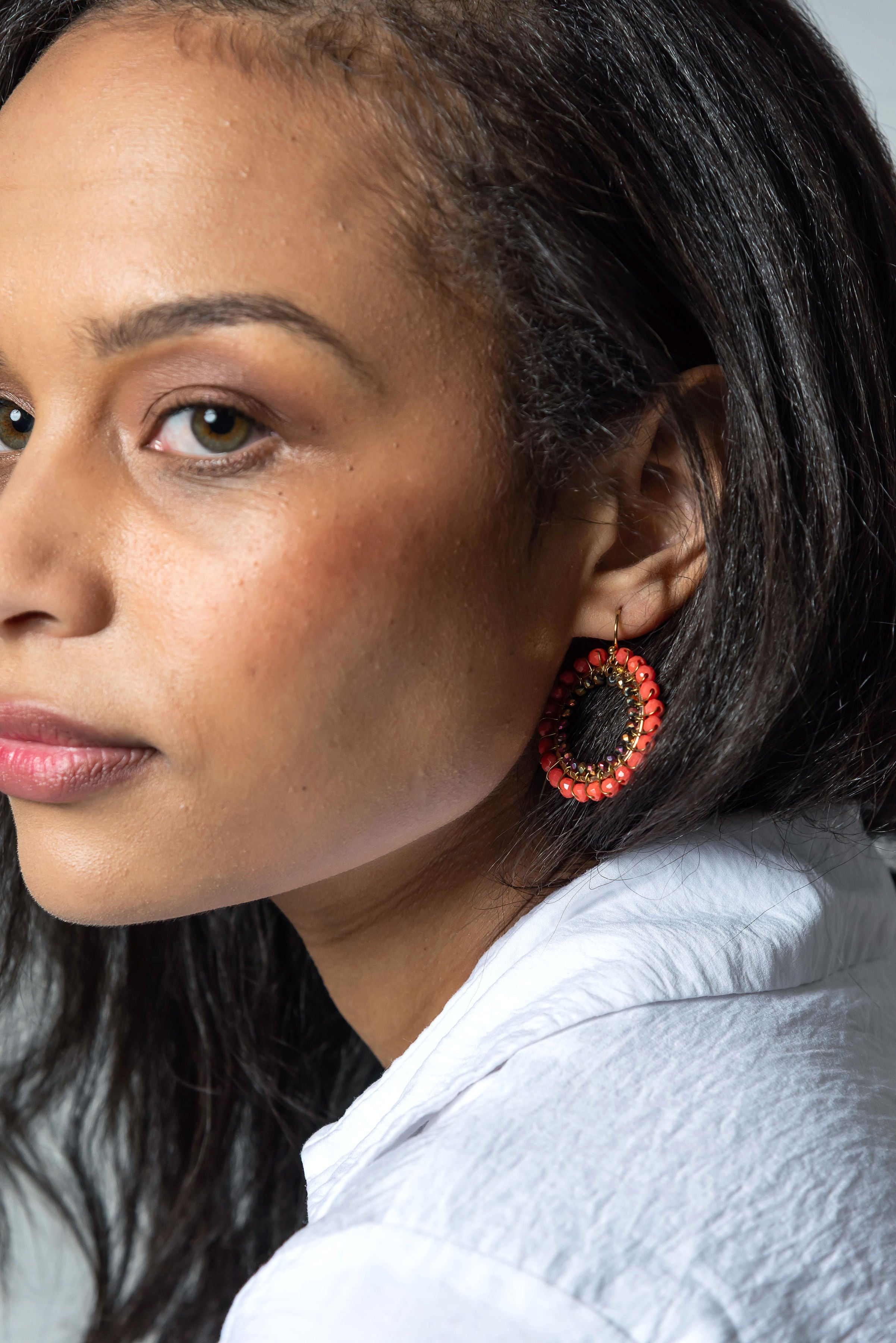 Crystal Circle Earrings