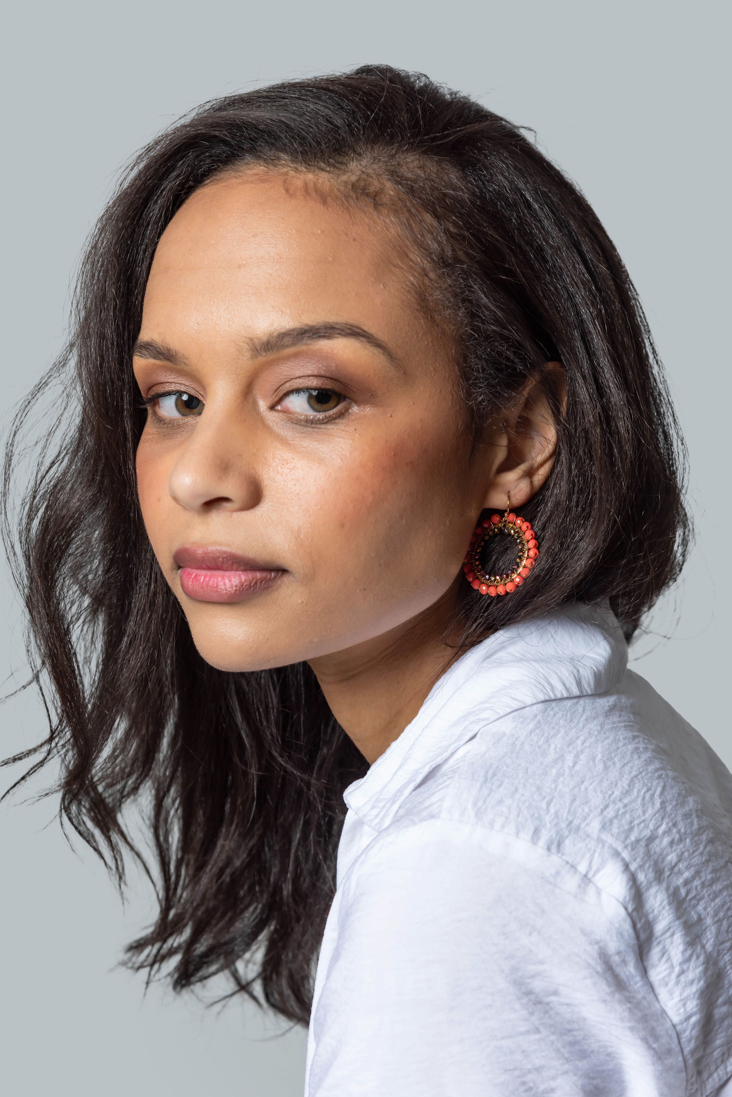 Crystal Circle Earrings