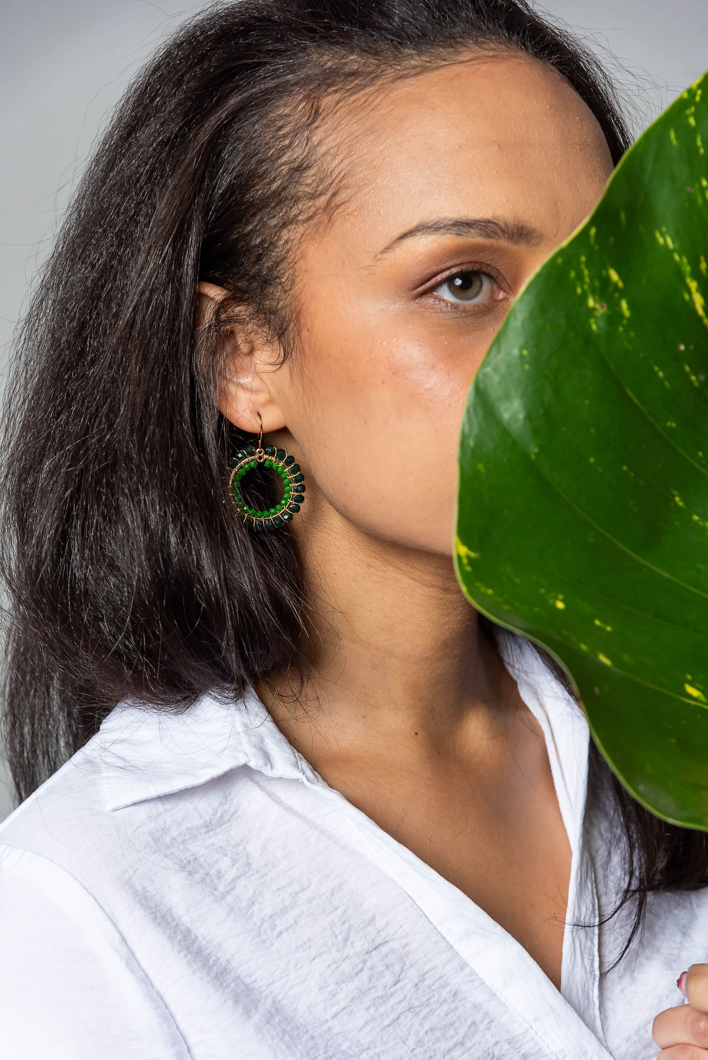 Crystal Circle Earrings