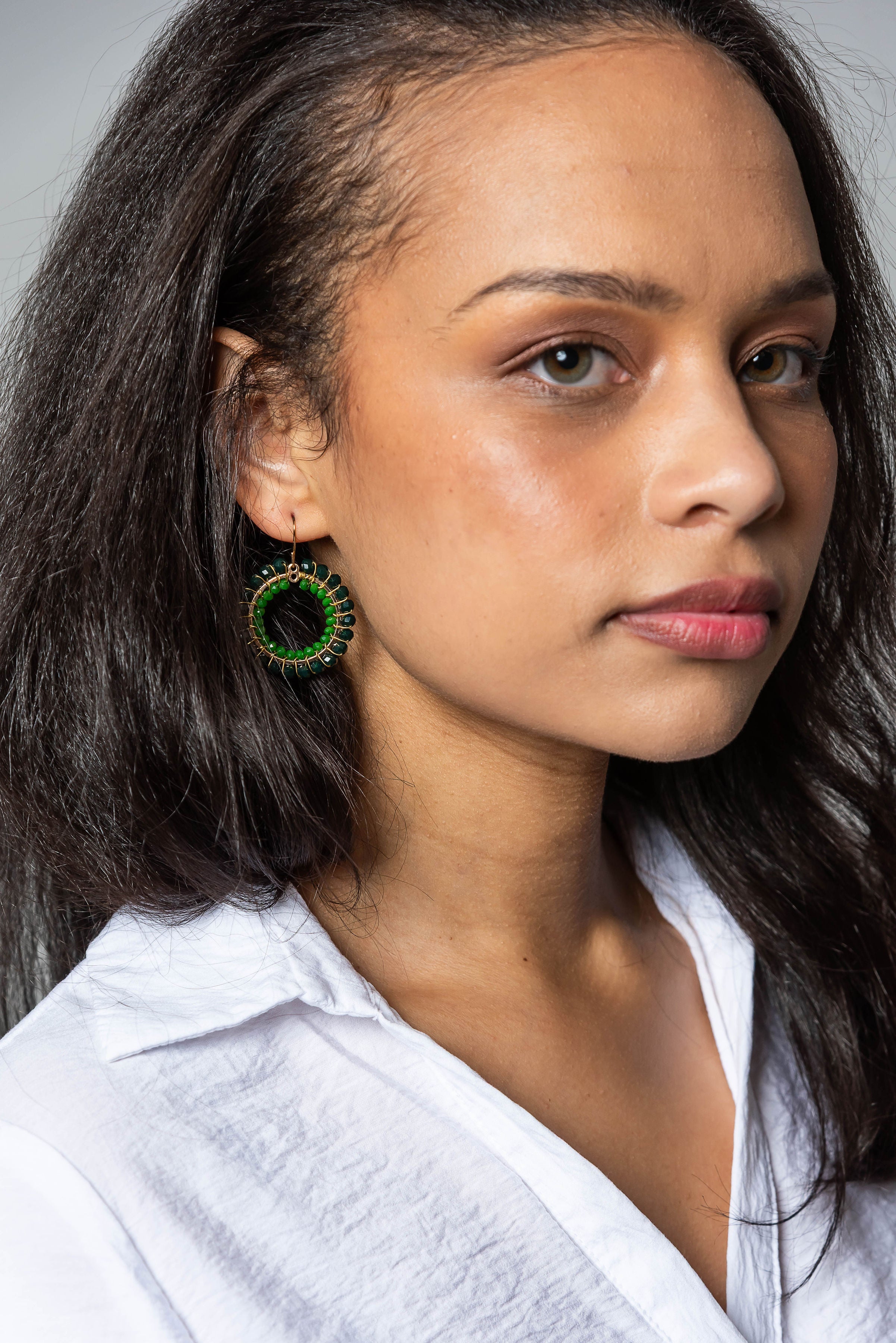 Crystal Circle Earrings