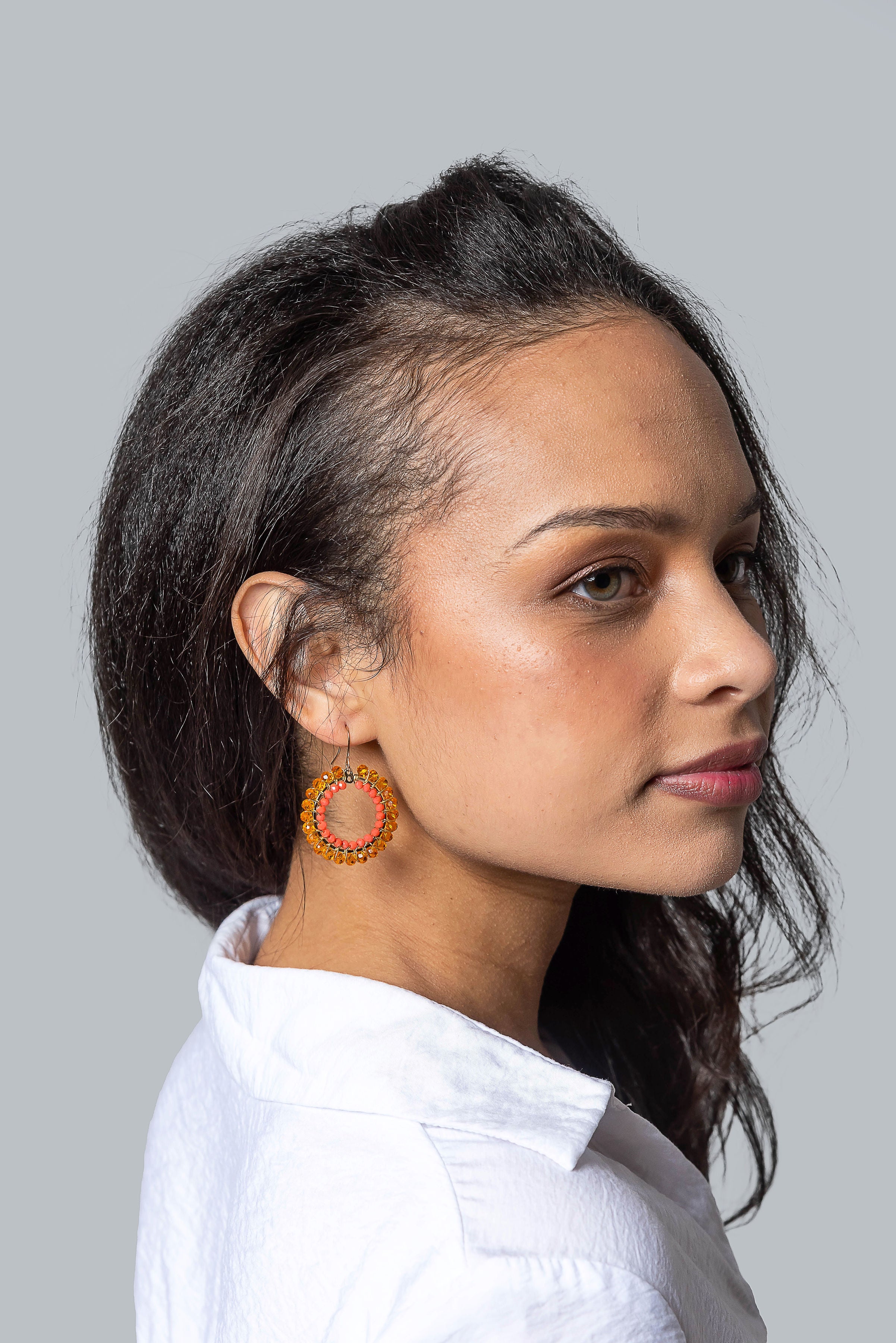 Crystal Circle Earrings