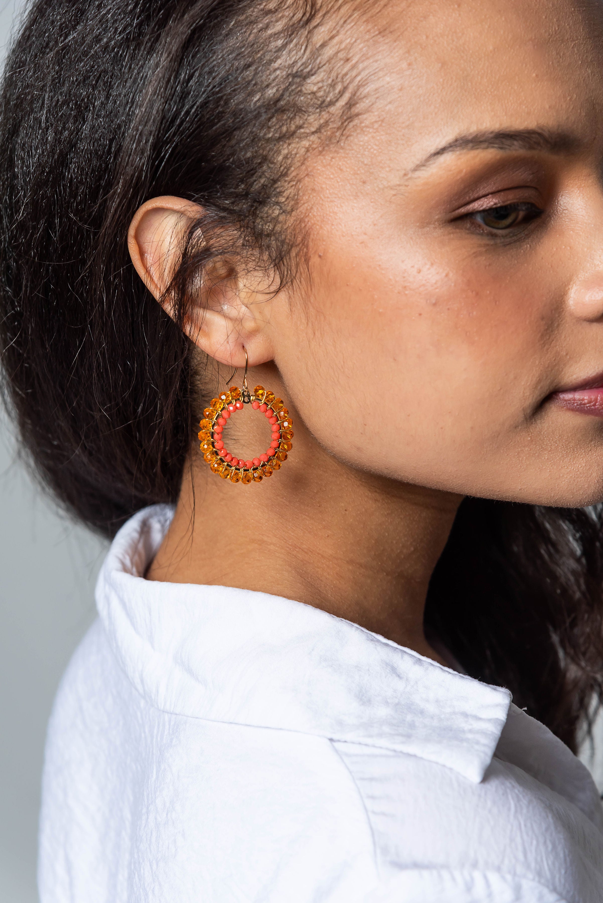 Crystal Circle Earrings