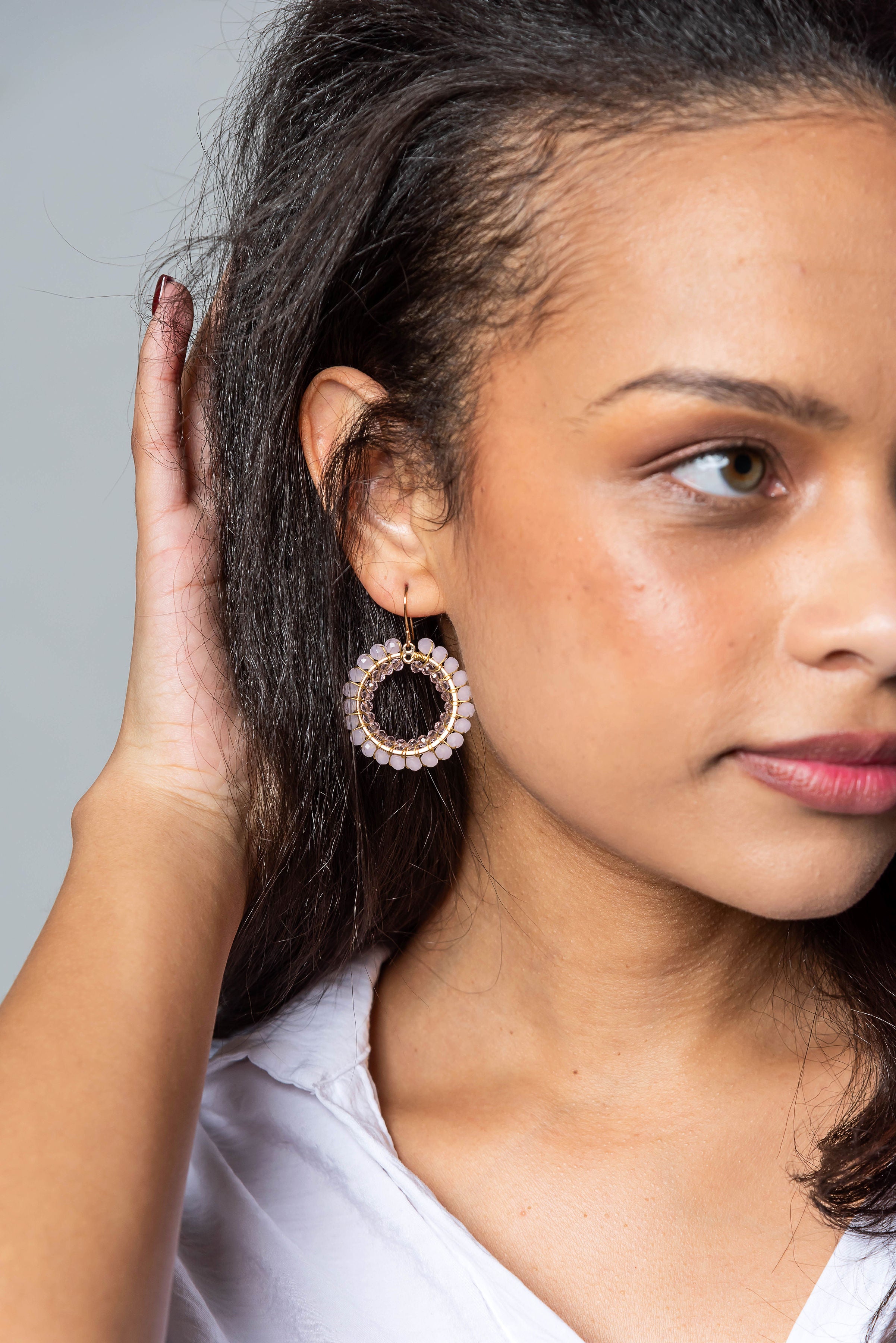 Crystal Circle Earrings