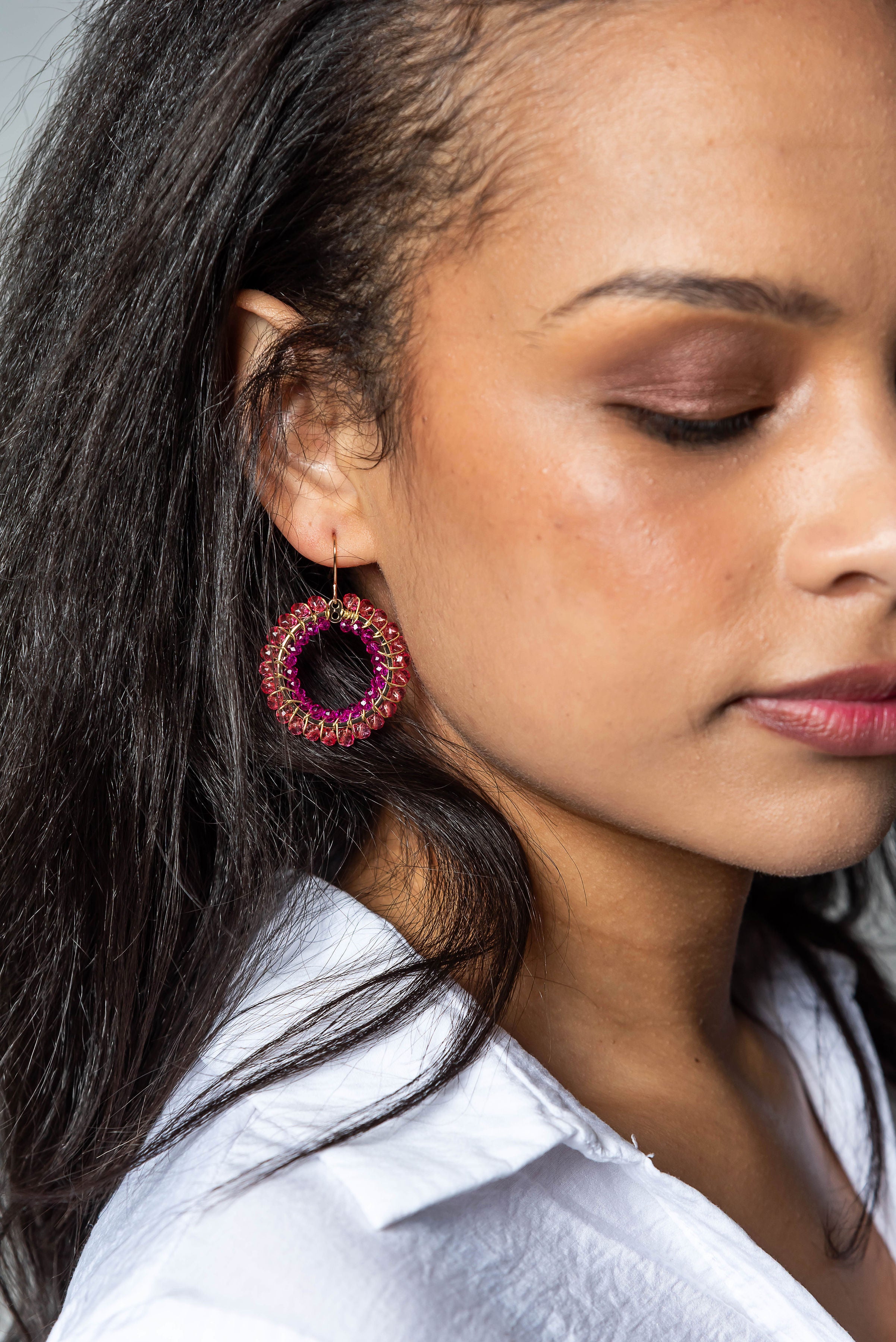Crystal Circle Earrings
