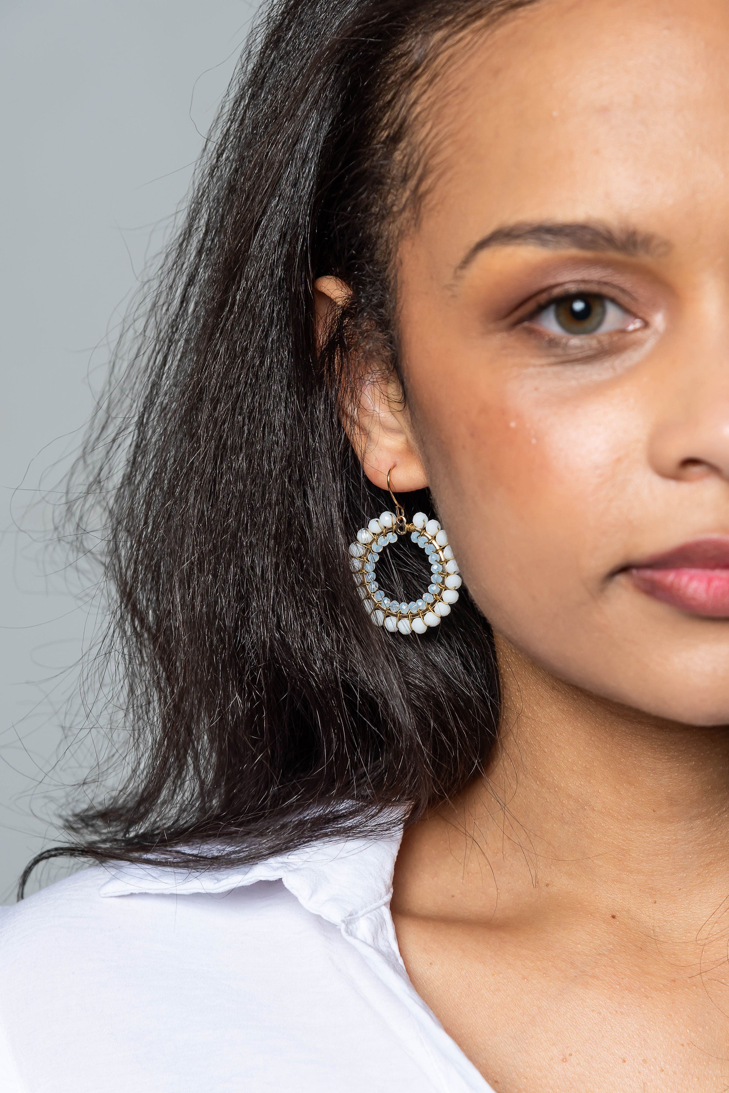 Crystal Circle Earrings