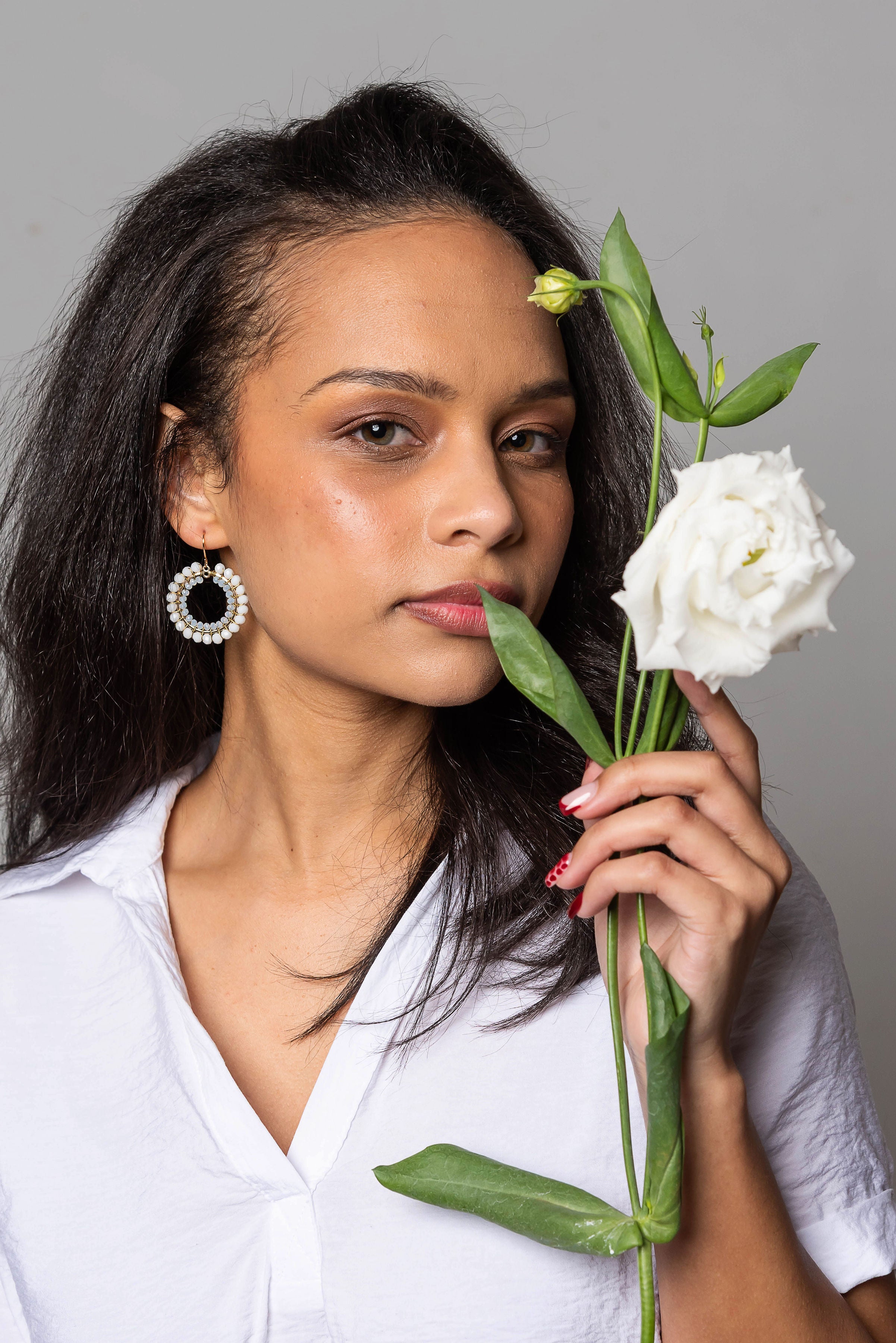 Crystal Circle Earrings