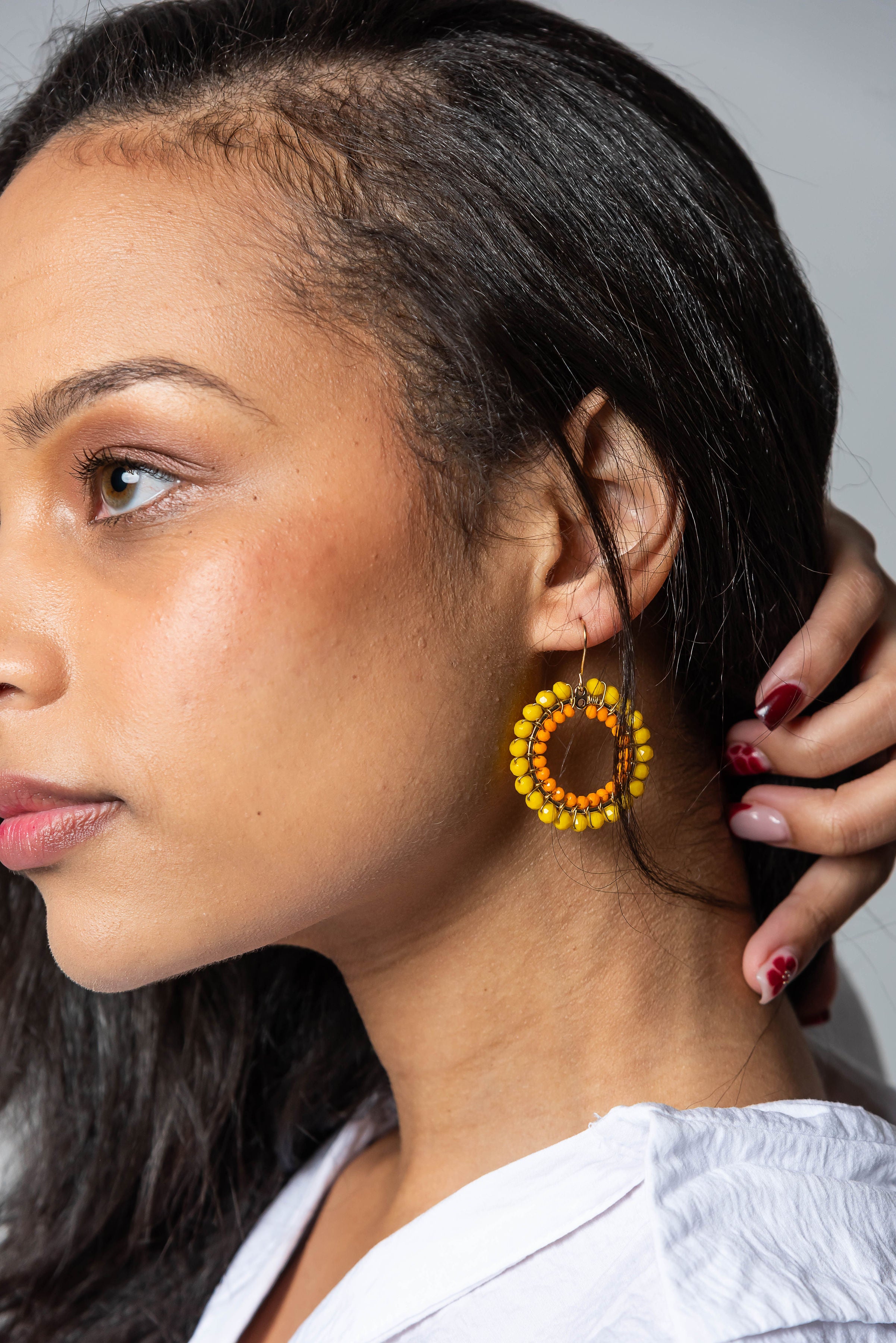 Crystal Circle Earrings