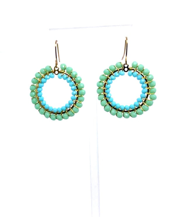 Crystal Circle Earrings