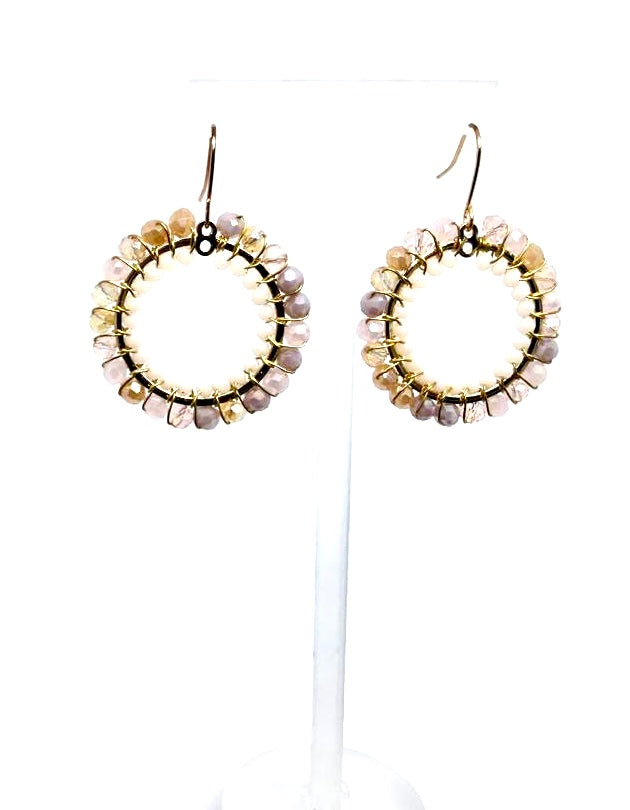 Crystal Circle Earrings