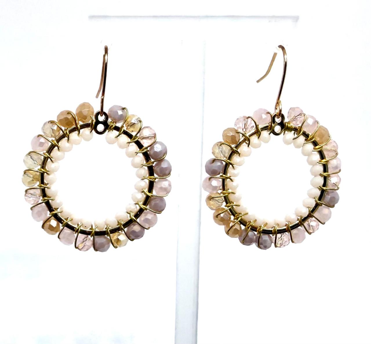 Crystal Circle Earrings