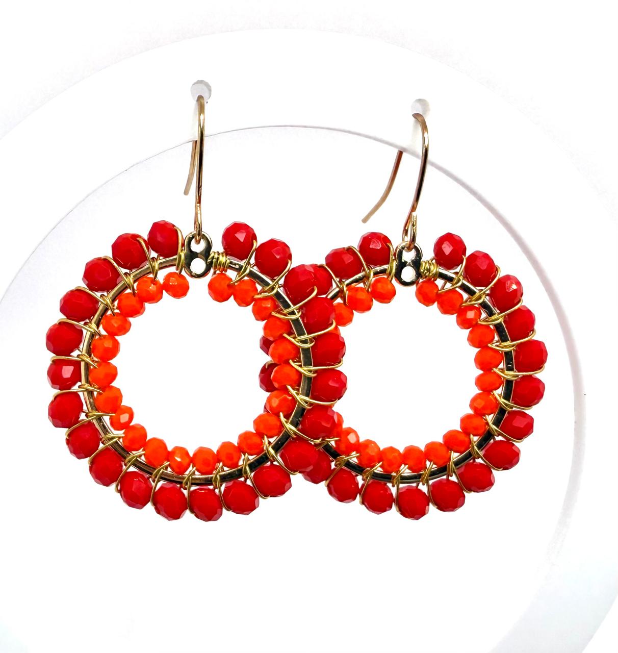 Crystal Circle Earrings