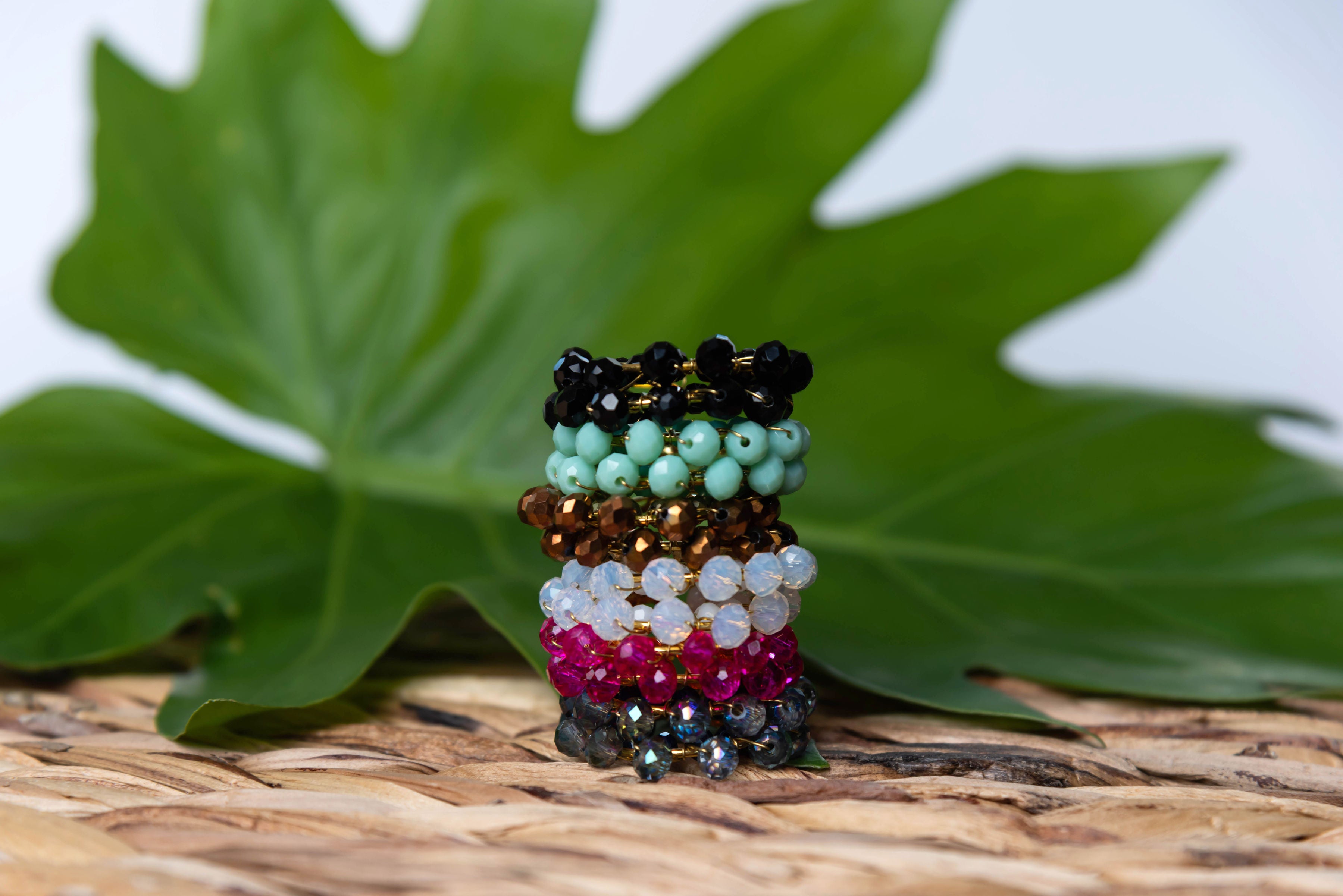 Baby Bomb Beaded Hoops (medium)
