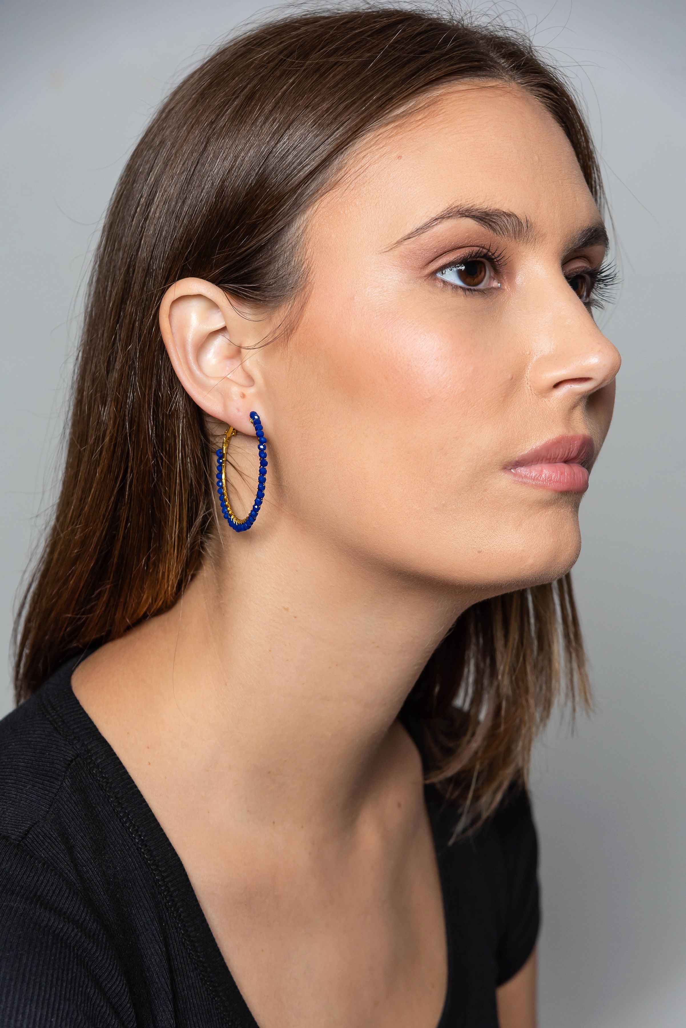Eco Hoop Beaded Earrings
