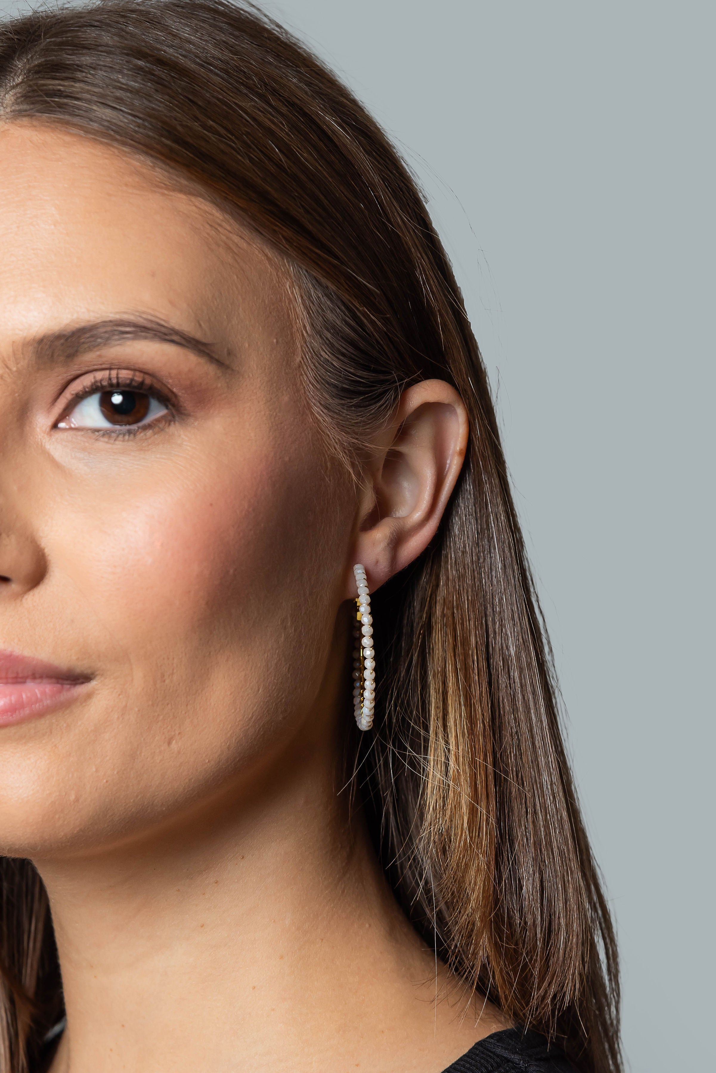 Eco Hoop Beaded Earrings