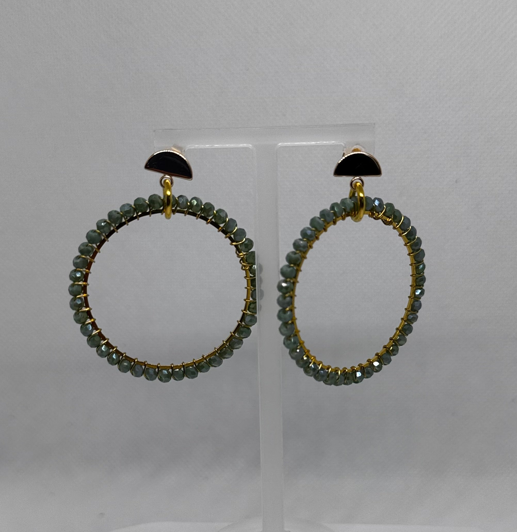 Eco Hoop Beaded Earrings