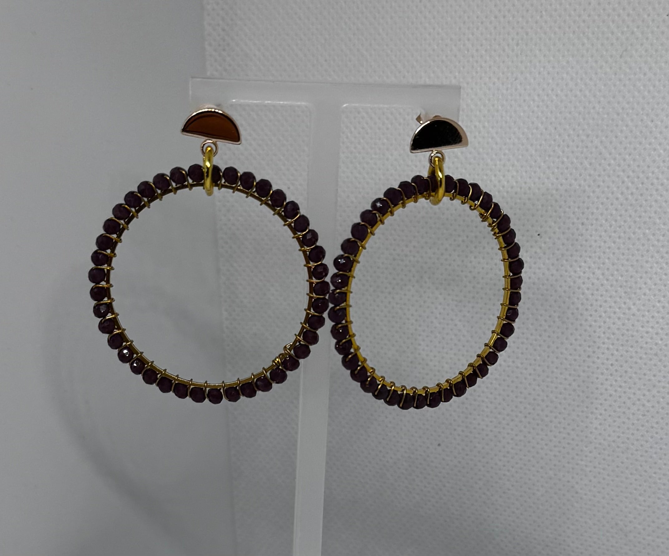 Eco Hoop Beaded Earrings