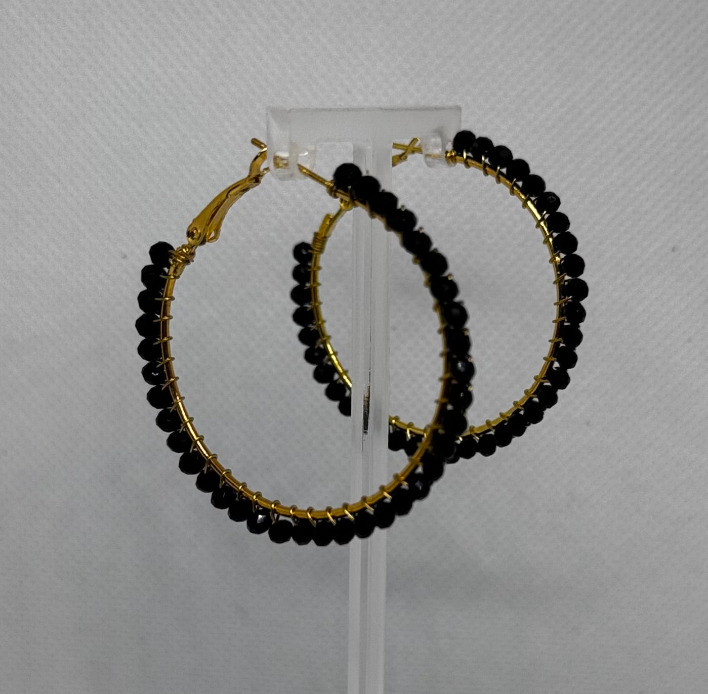 Eco Hoop Beaded Earrings