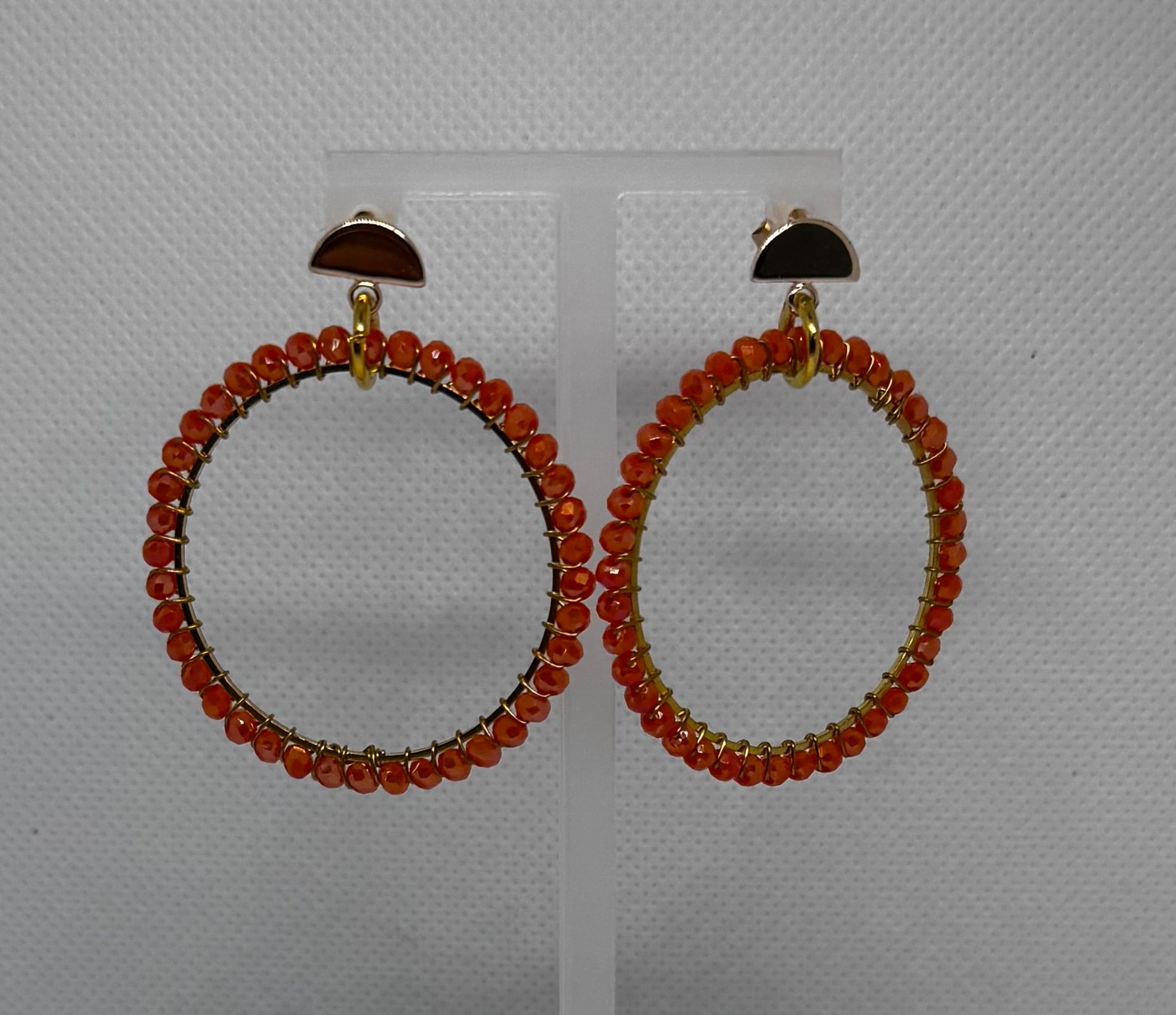 Eco Hoop Beaded Earrings