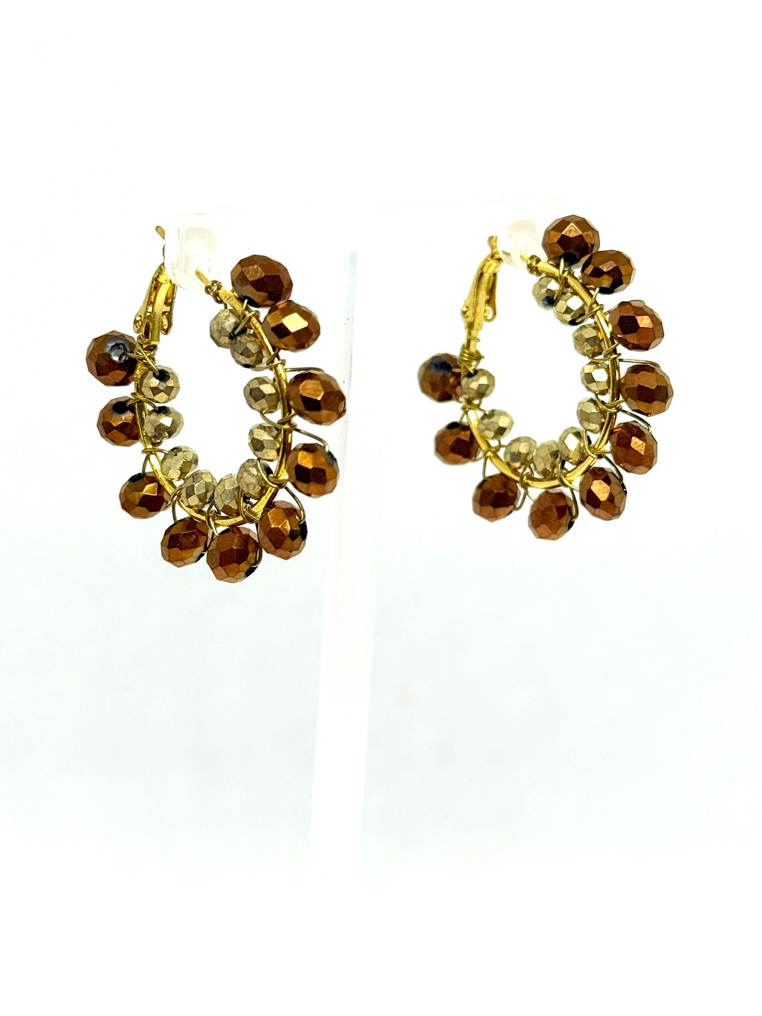 Baby Bomb Beaded Hoops (medium)