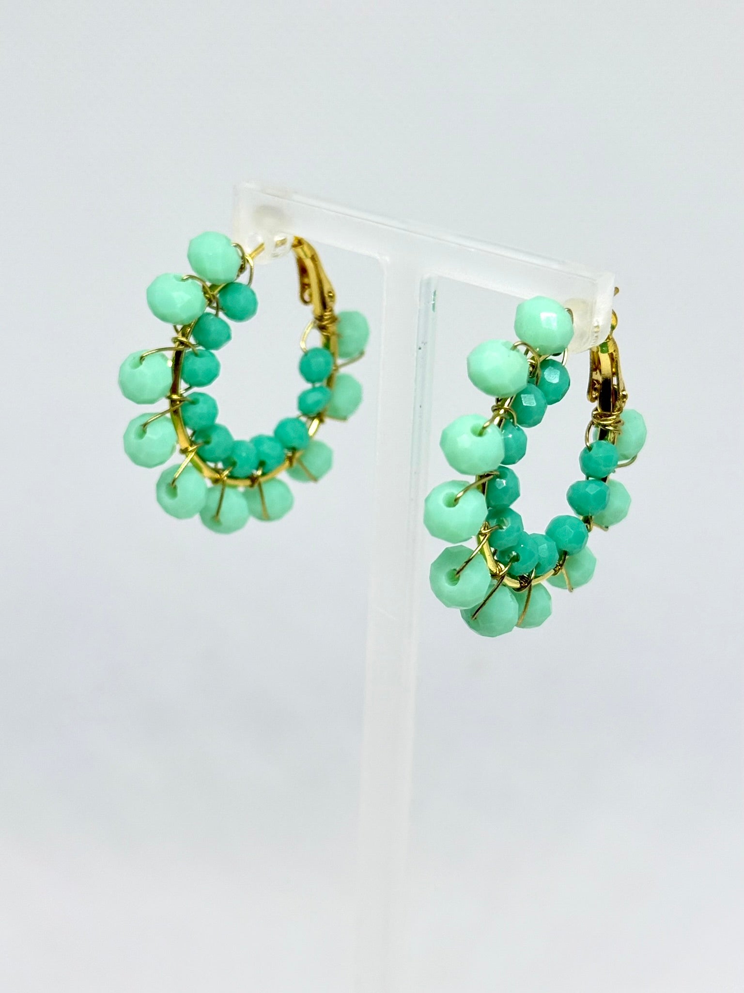 Baby Bomb Beaded Hoops (medium)