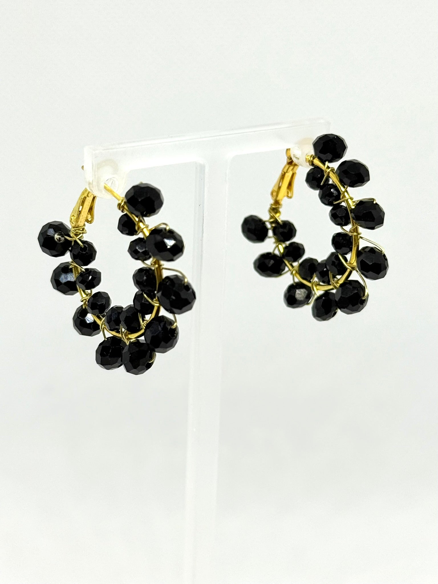 Baby Bomb Beaded Hoops (medium)