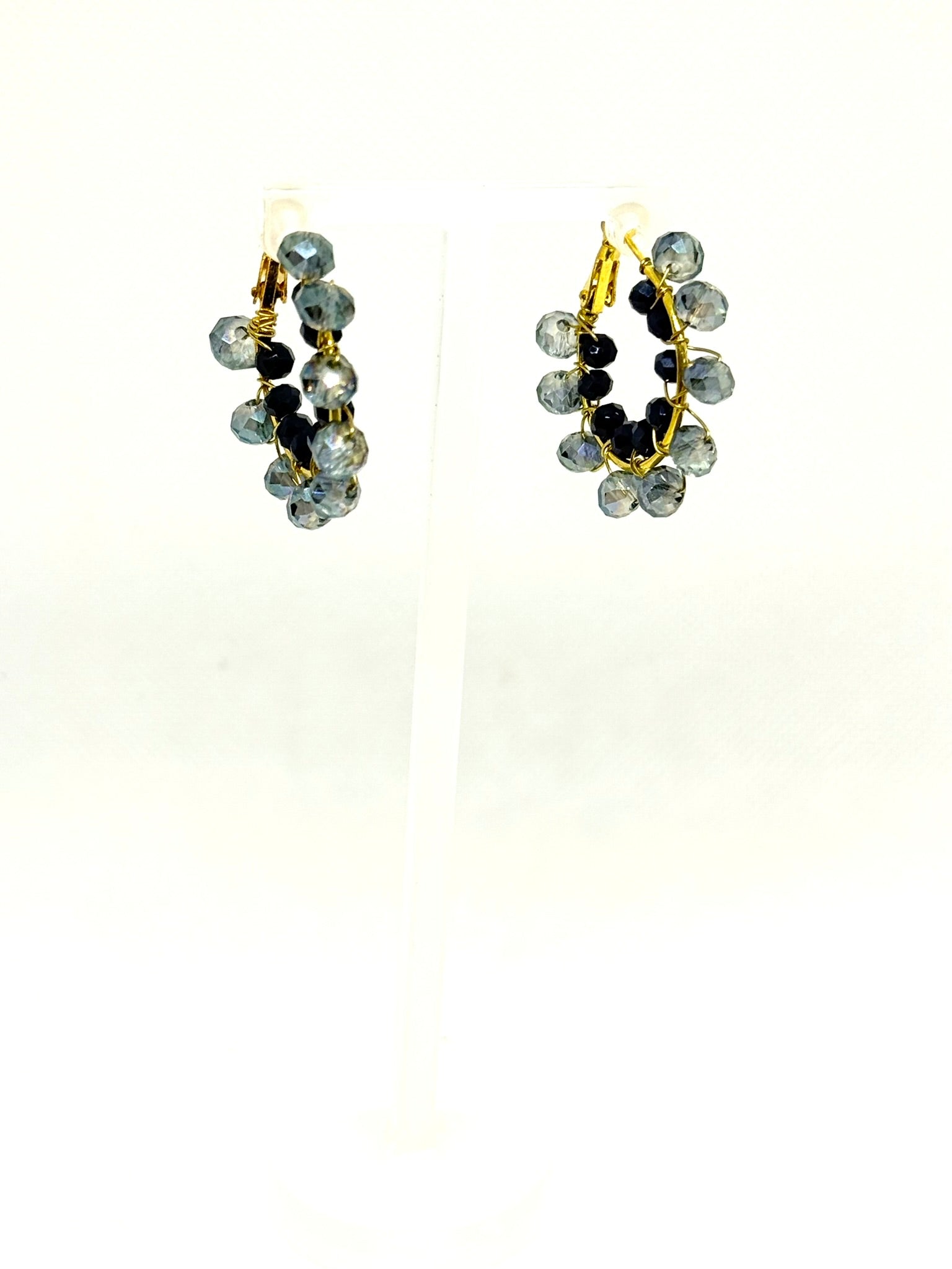 Baby Bomb Beaded Hoops (medium)