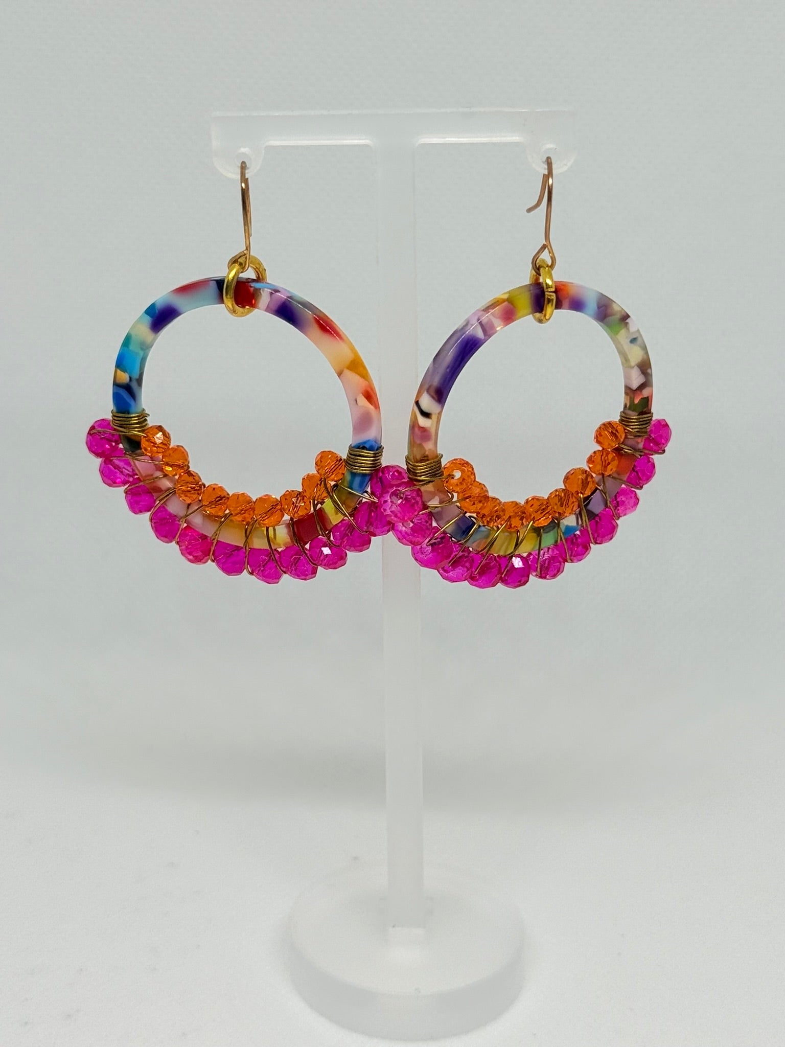 Acrylic Hoop Earrings (Small)