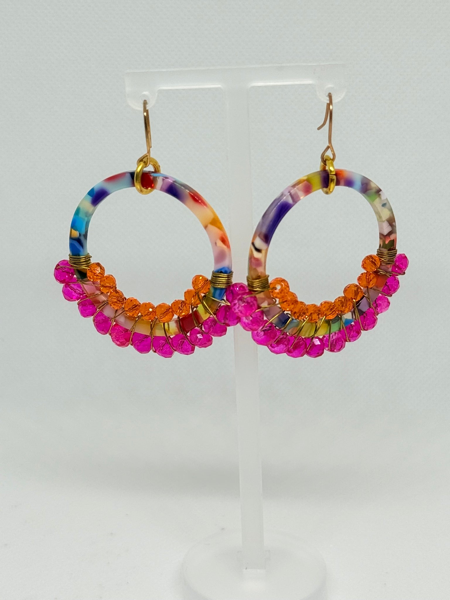 Acrylic Hoop Earrings (Small)