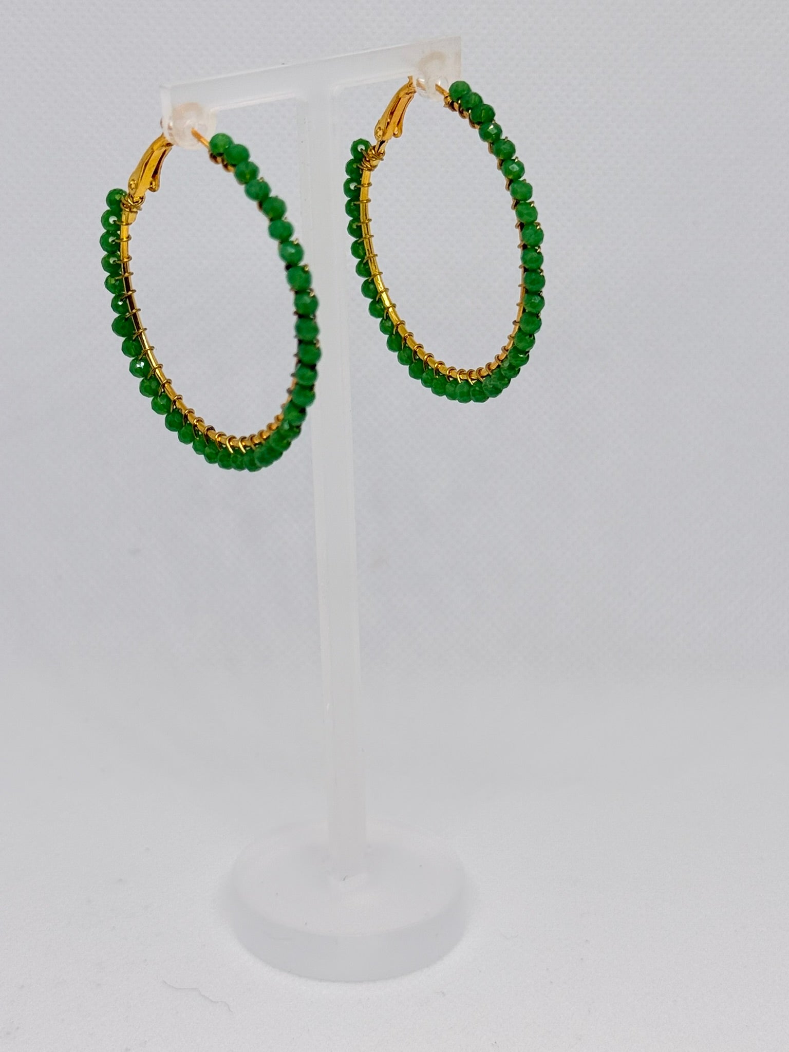 Eco Hoop Beaded Earrings