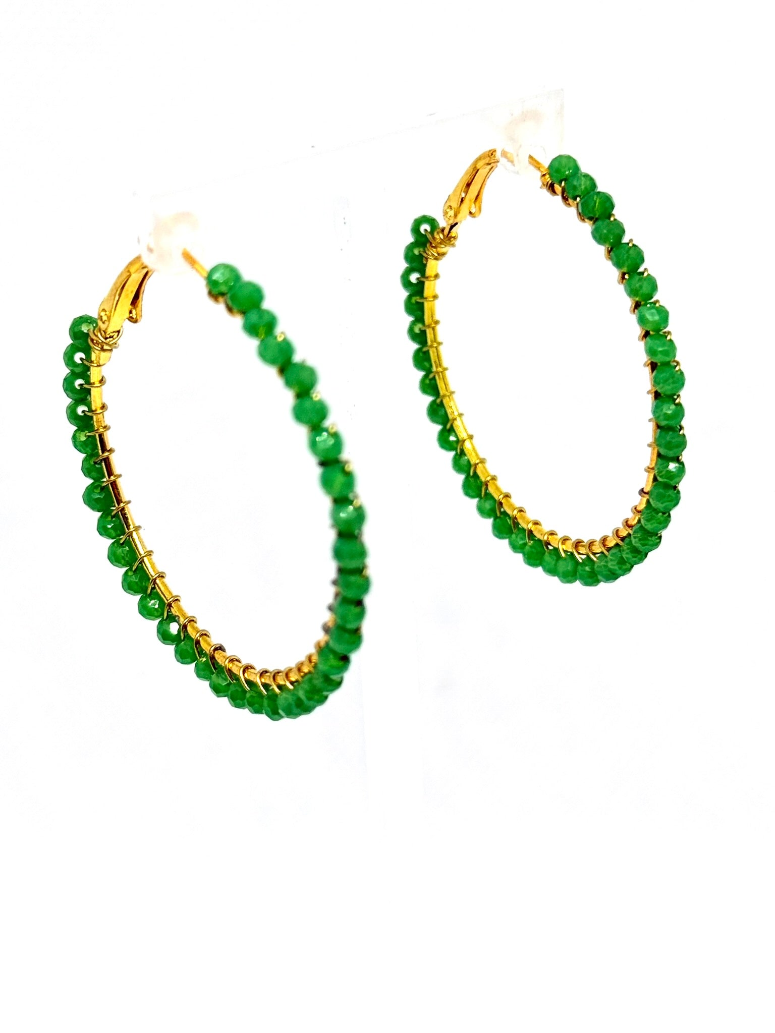 Eco Hoop Beaded Earrings