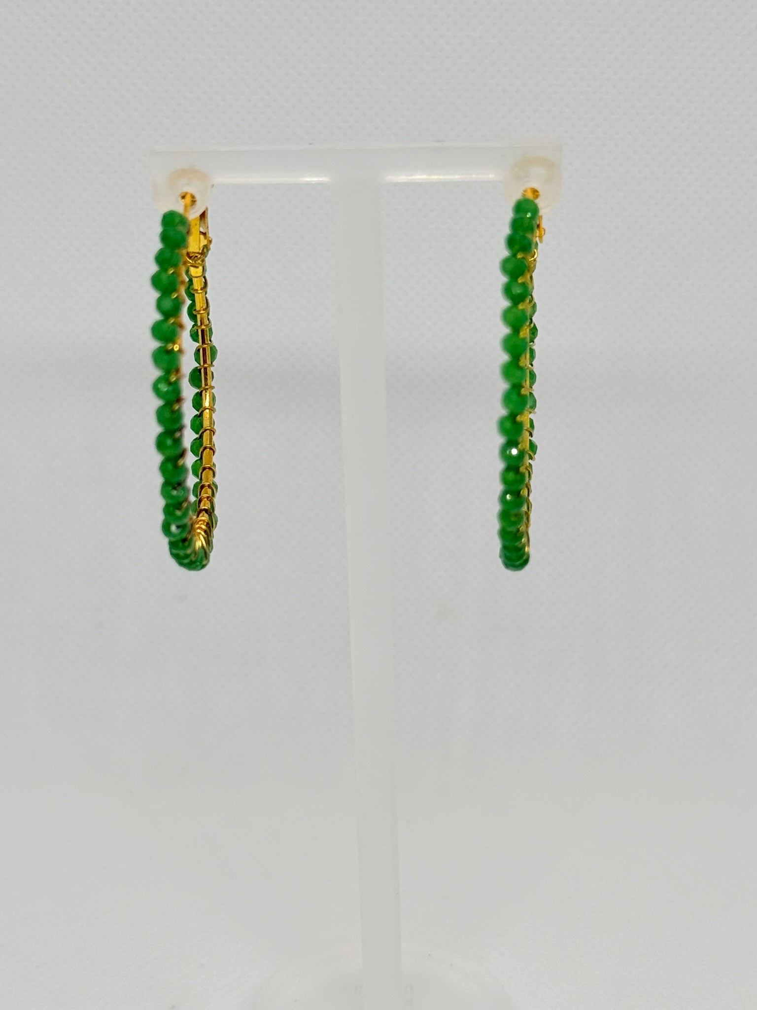 Eco Hoop Beaded Earrings