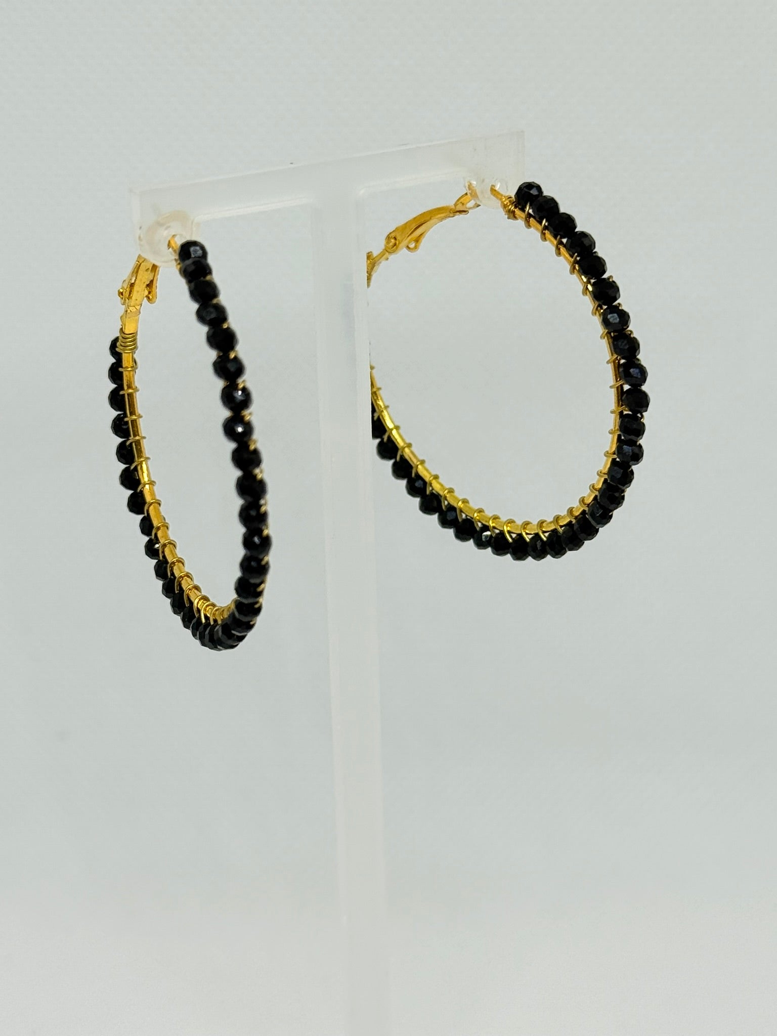 Eco Hoop Beaded Earrings