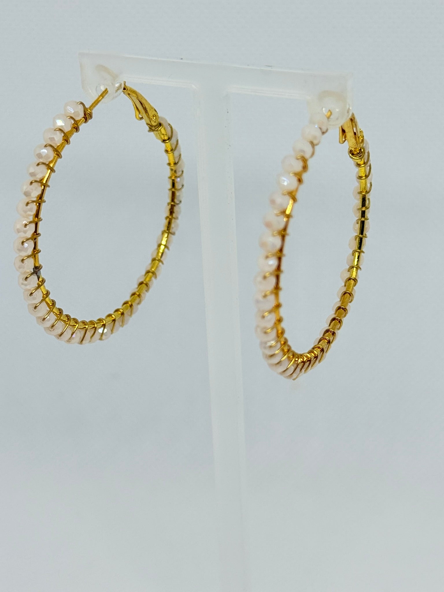 Eco Hoop Beaded Earrings