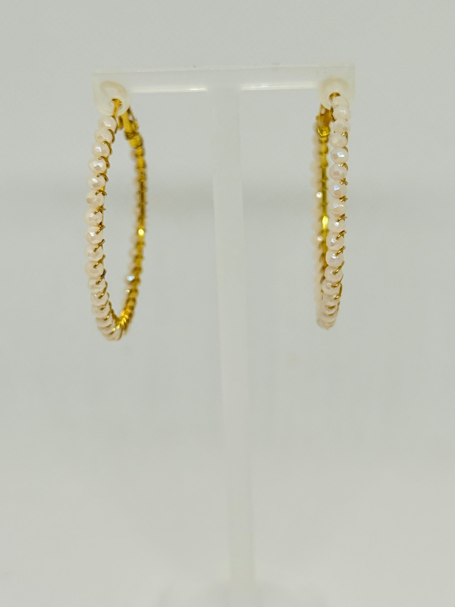 Eco Hoop Beaded Earrings